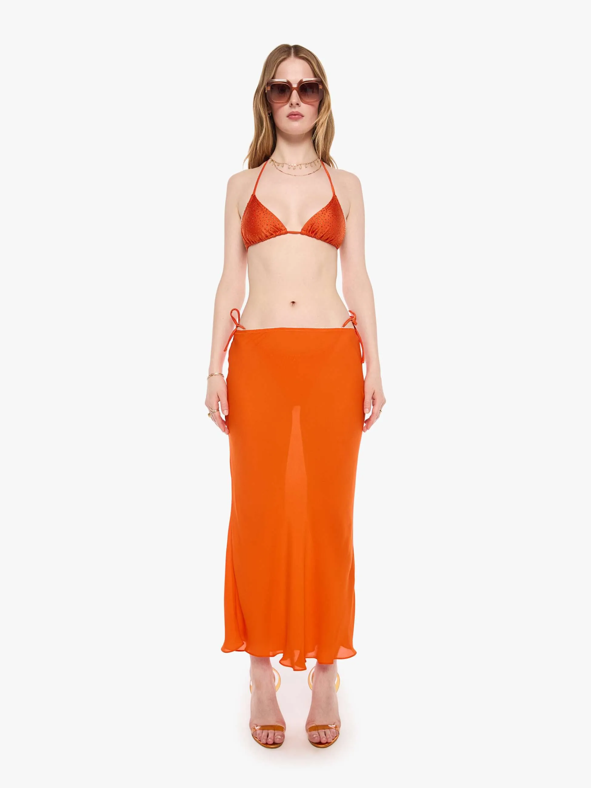 SPRWMN Bikini Top W/ Rhinestones - Orange sold by MOTHER product image thumbnail 5