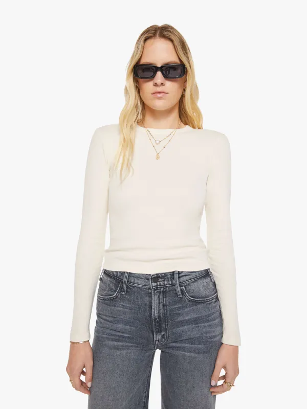 The L/S Itty Bitty Crop - Antique White made by MOTHER
