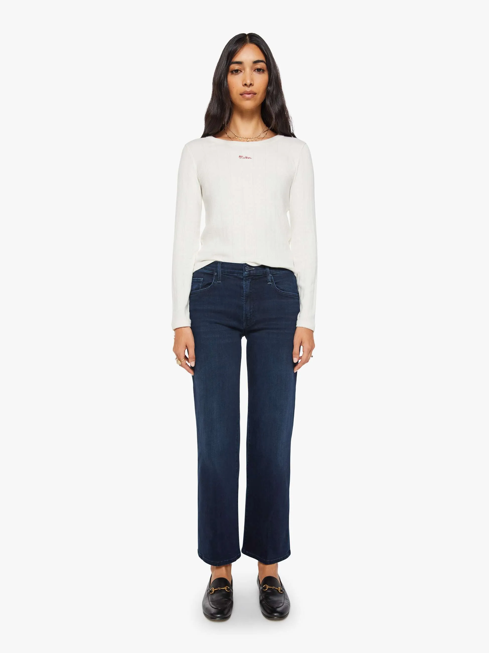 The Mid Rise Rambler Zip Ankle - Chip On My Shoulder sold by MOTHER