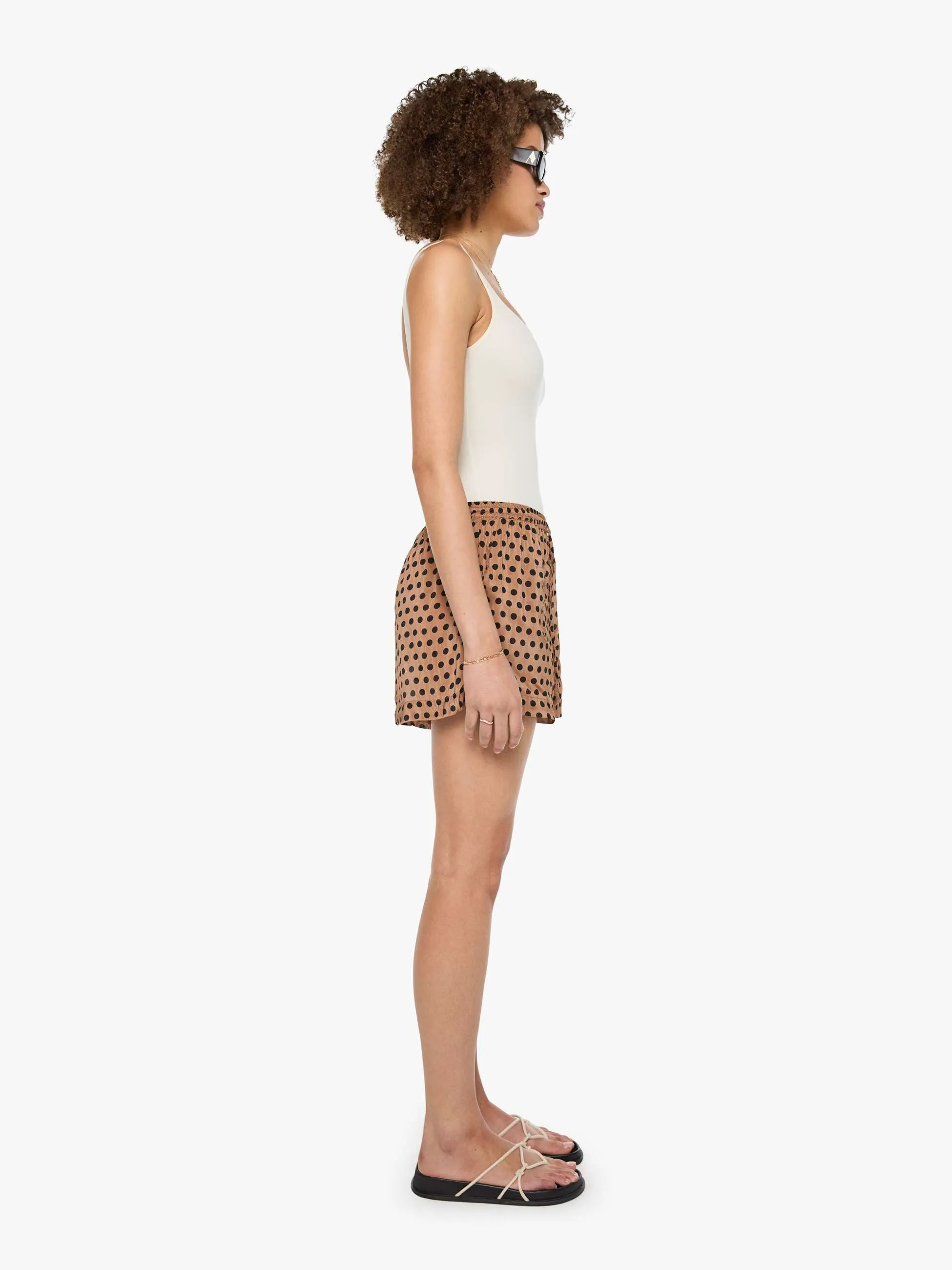 Natalie Martin Jasper Short - Grande Polka Dot Black & Tan sold by MOTHER product image thumbnail 3
