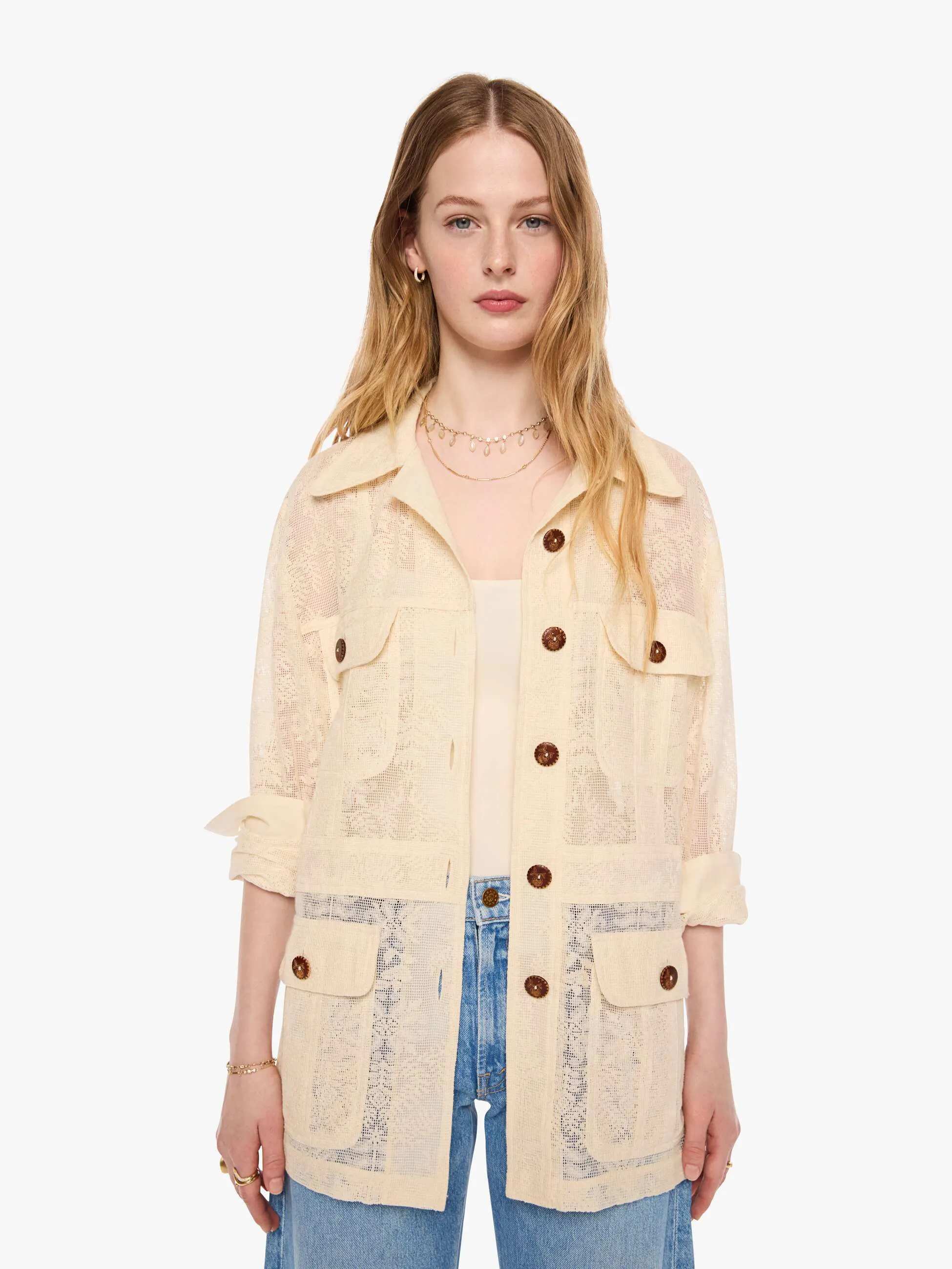 Alix of Bohemia Reno Jacket - Pearl sold by MOTHER product image thumbnail 2