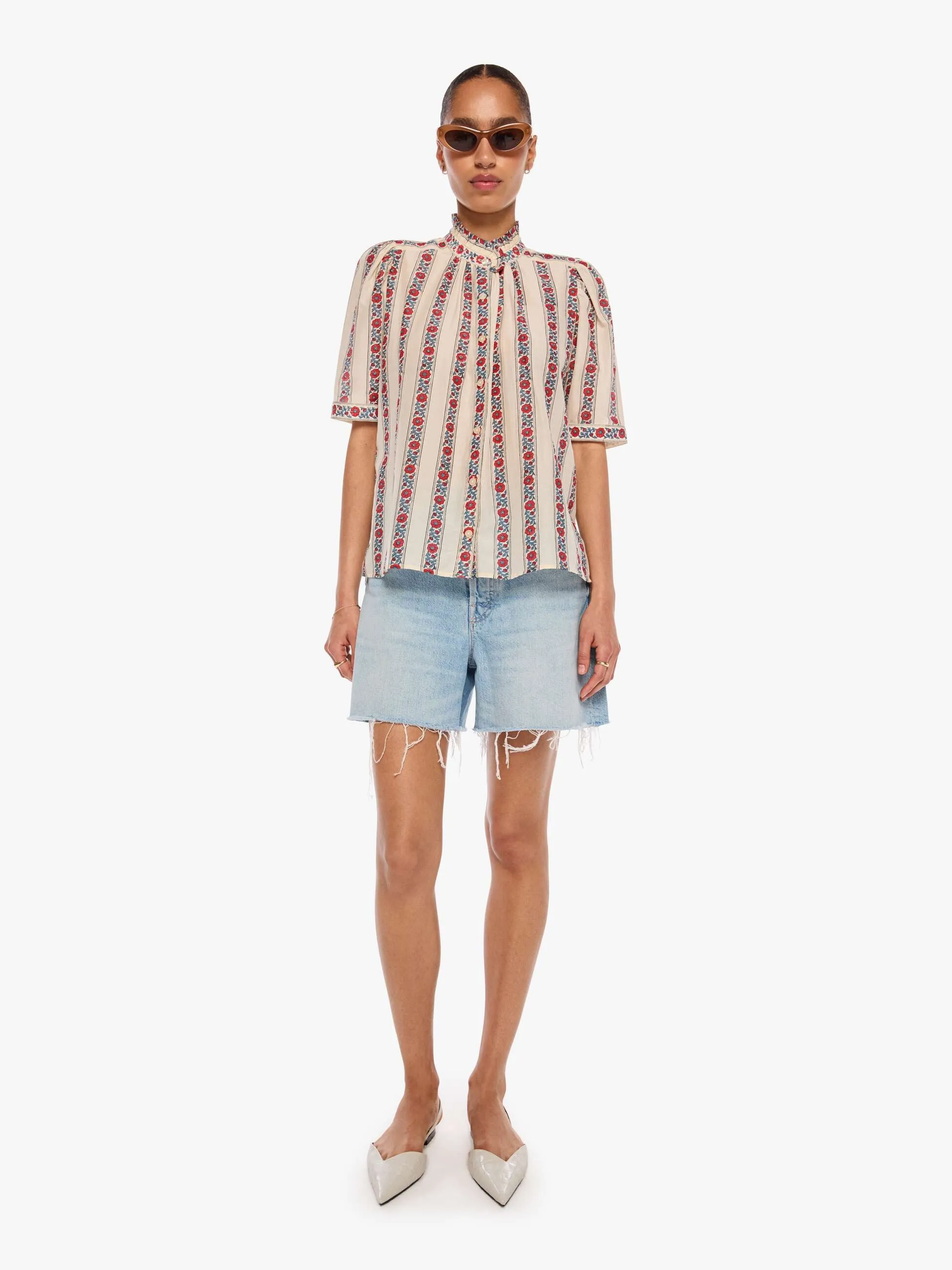 Alix of Bohemia Winnie Shirt - Roseband Stripe sold by MOTHER product image thumbnail 5