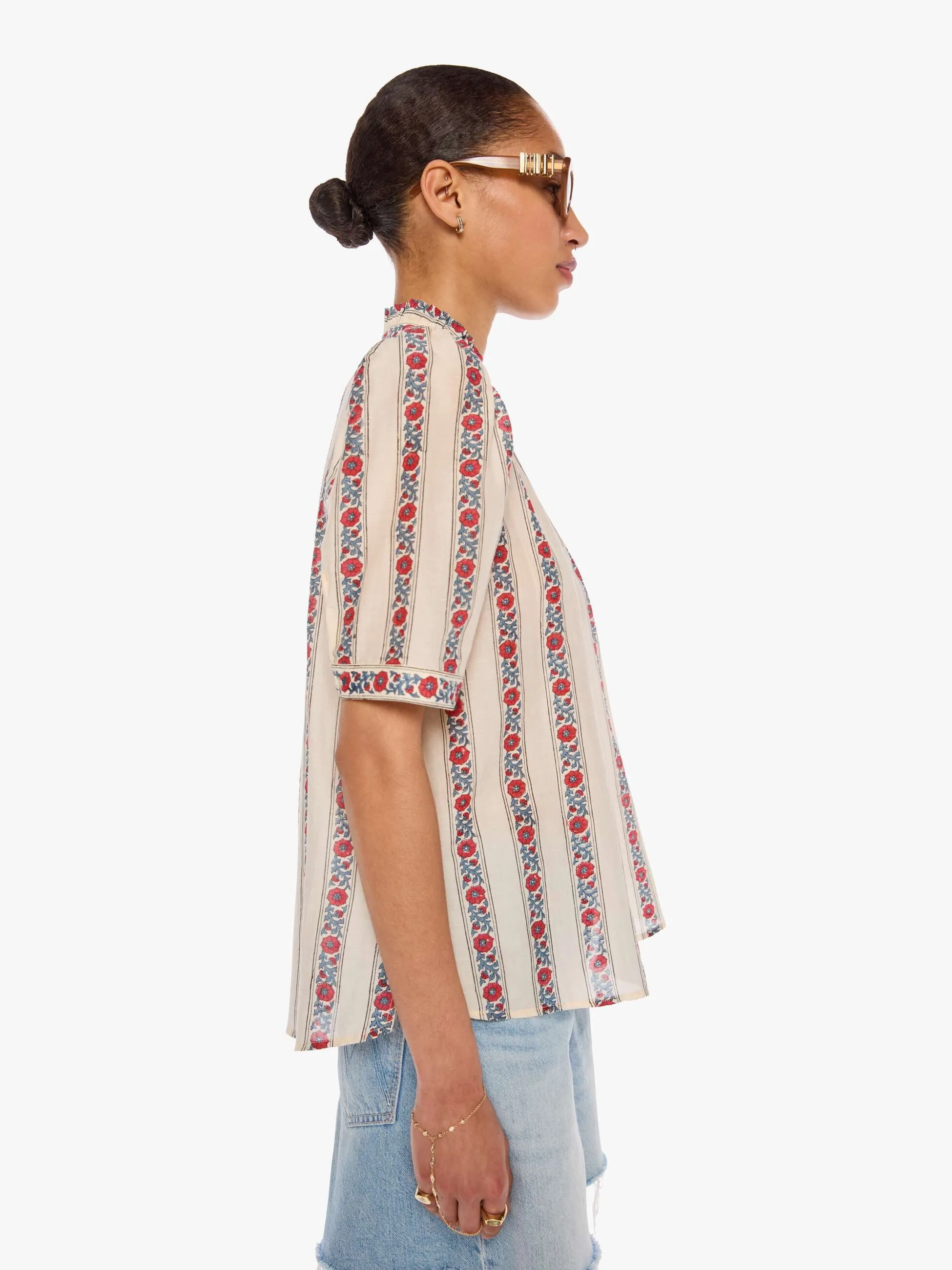 Alix of Bohemia Winnie Shirt - Roseband Stripe sold by MOTHER product image thumbnail 3