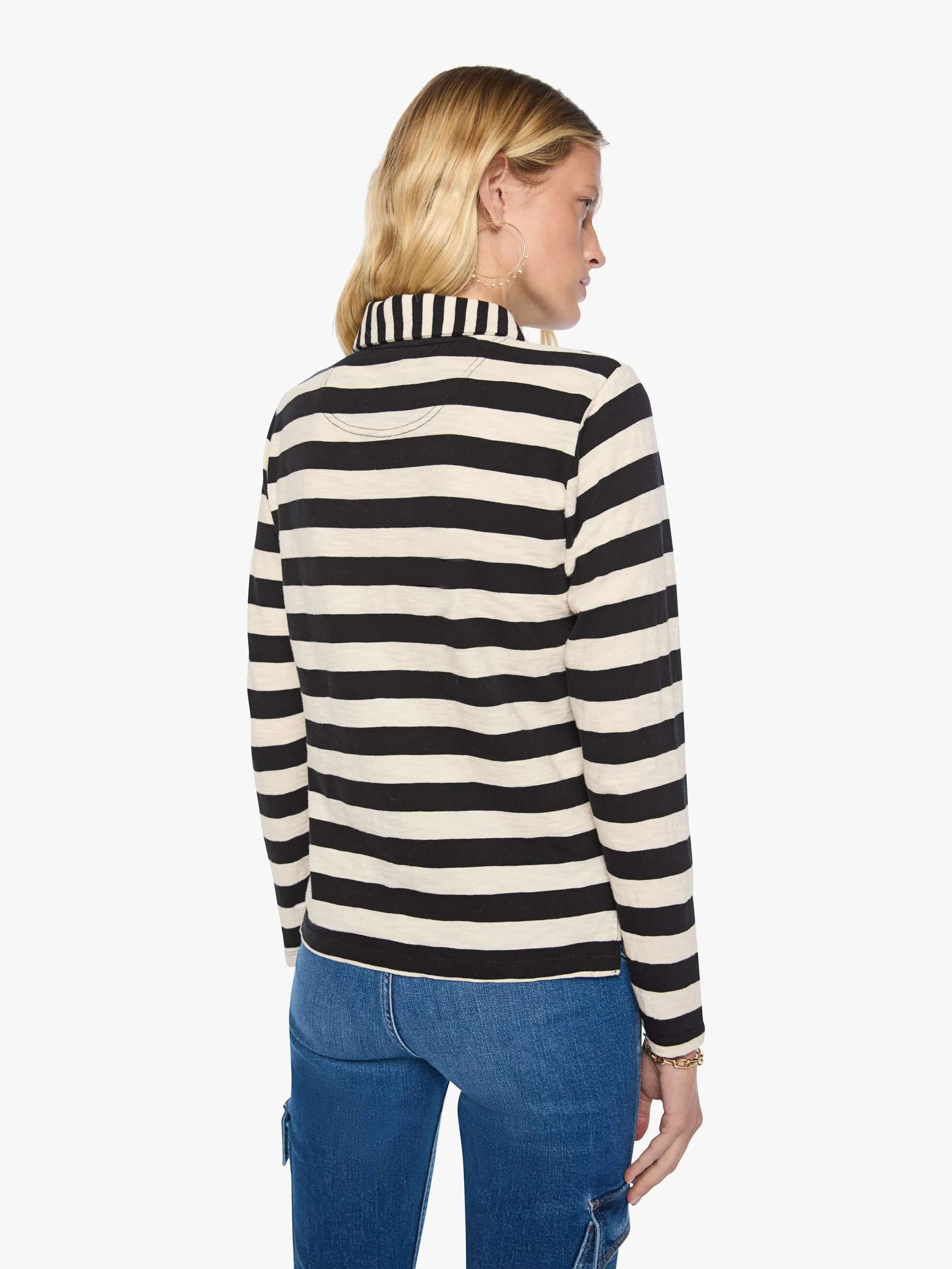 The L/S Close Cut Huddle - Black And Cream Stripe sold by MOTHER product image thumbnail 4