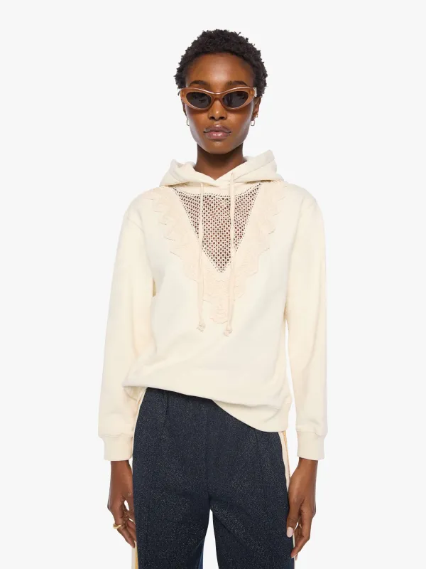 The Accent Square Hoodie - Antique White made by MOTHER