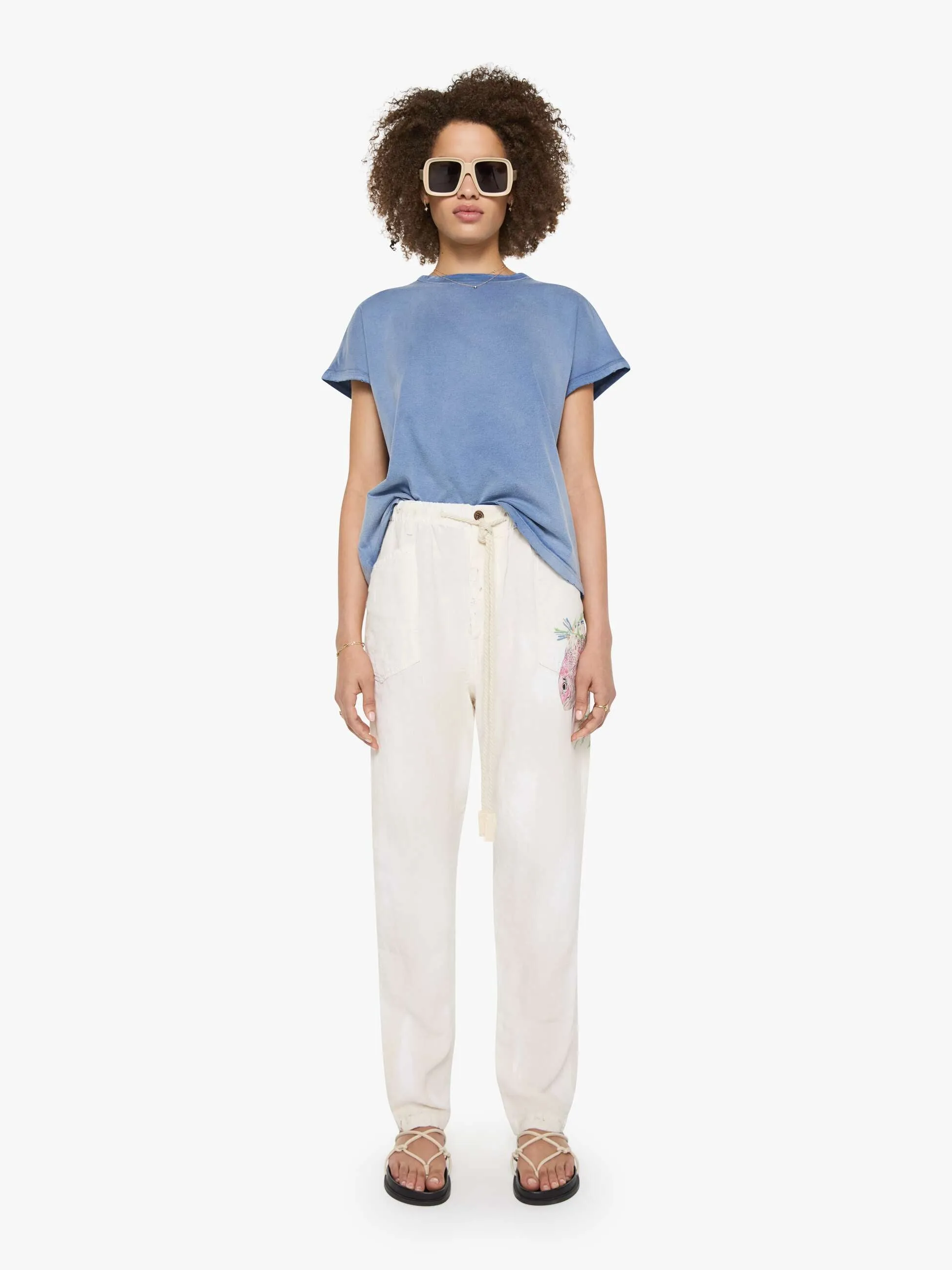 Dr. Collectors Palm Sprints Tee - Bleu De Travail sold by MOTHER product image thumbnail 5