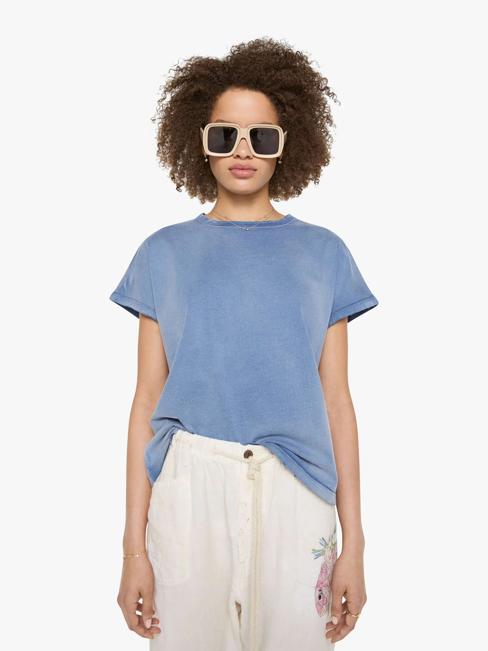 Dr. Collectors Palm Sprints Tee - Bleu De Travail sold by MOTHER product image thumbnail 2