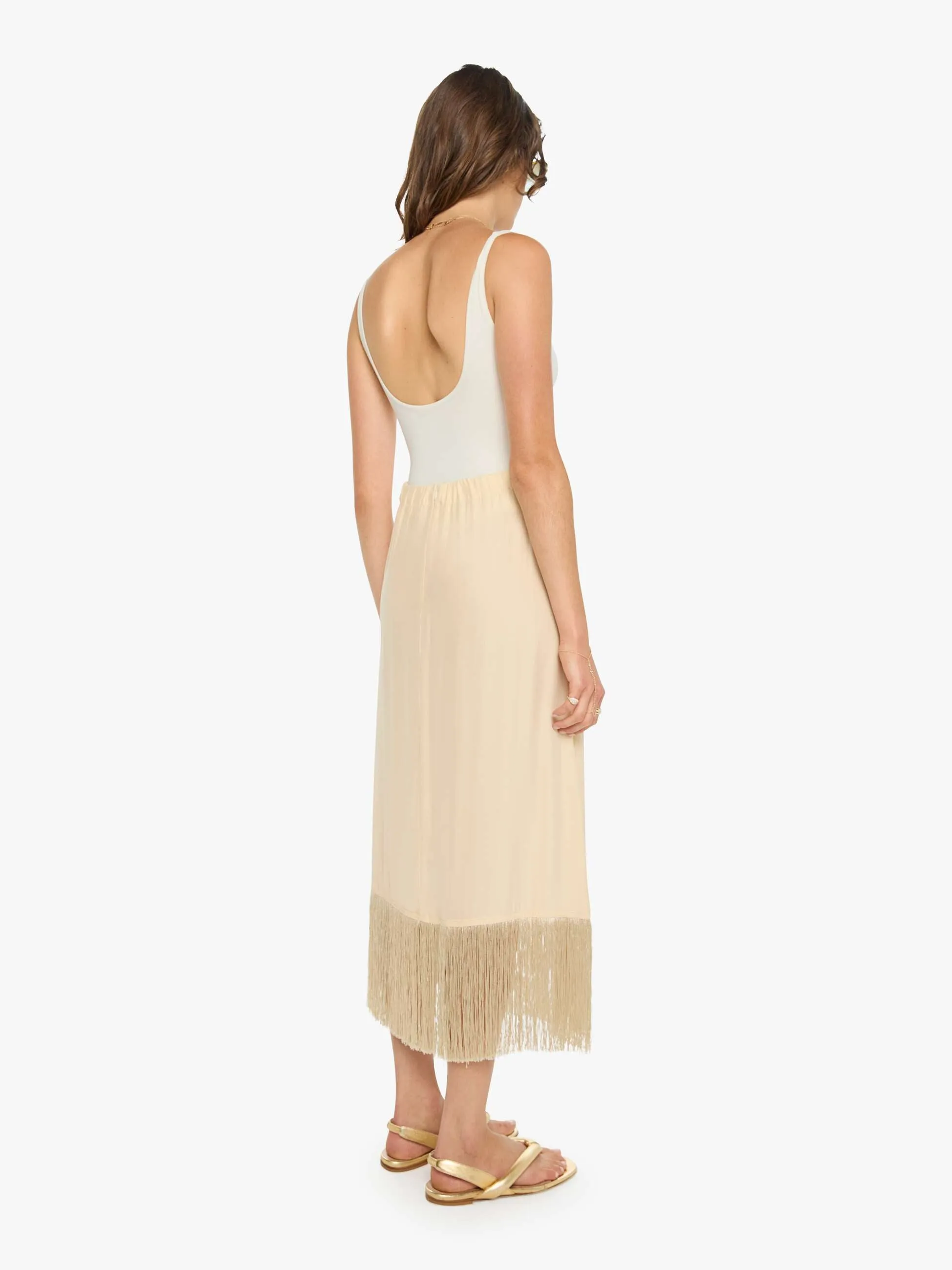 Natalie Martin Anita Skirt - Cream Fringe sold by MOTHER product image thumbnail 4