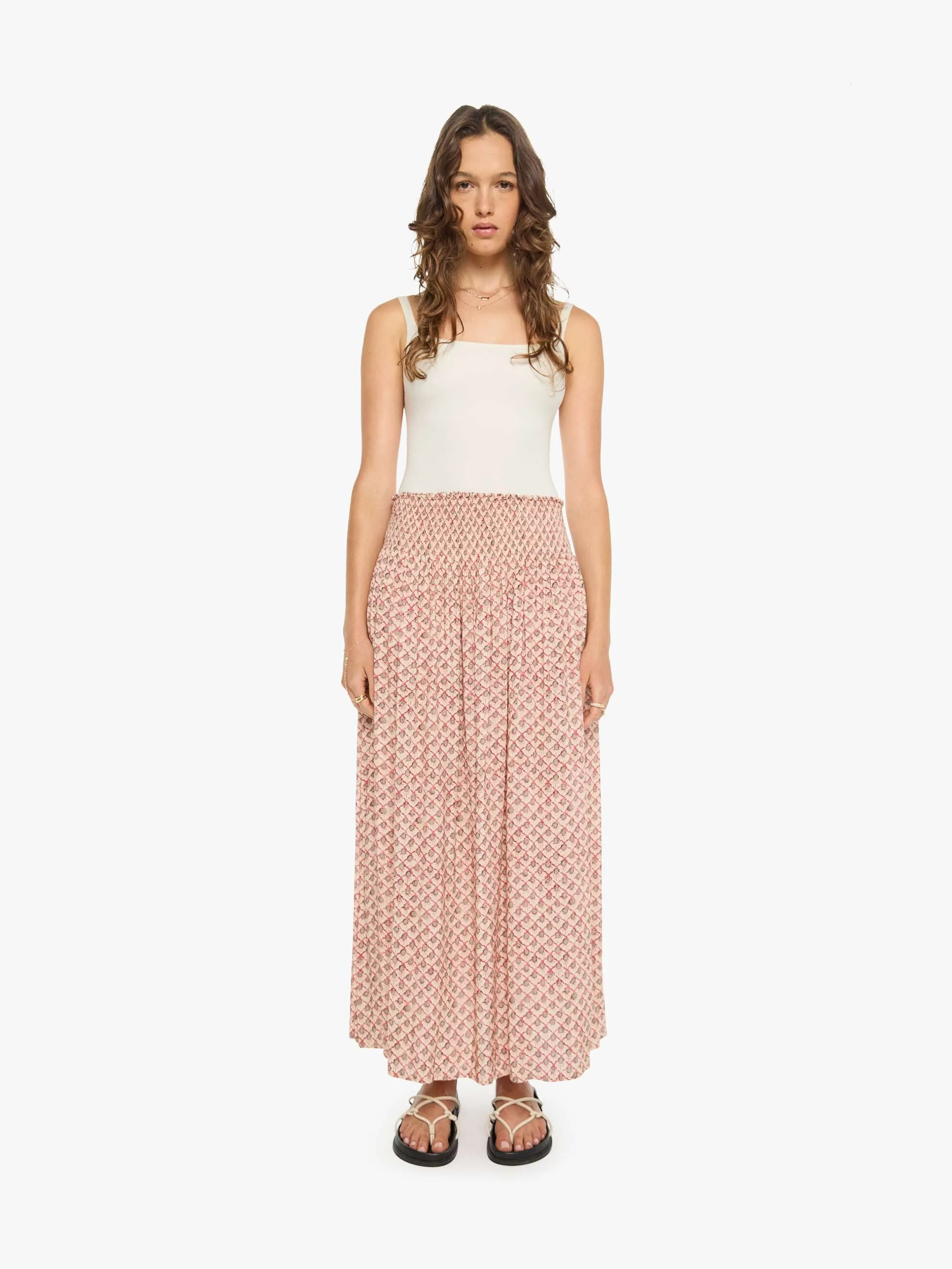 Natalie Martin Bella Skirt - Scallop Blush sold by MOTHER