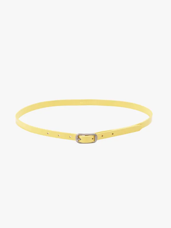 The Patent Leather Belt - Merry Go Round Lemon made by MOTHER