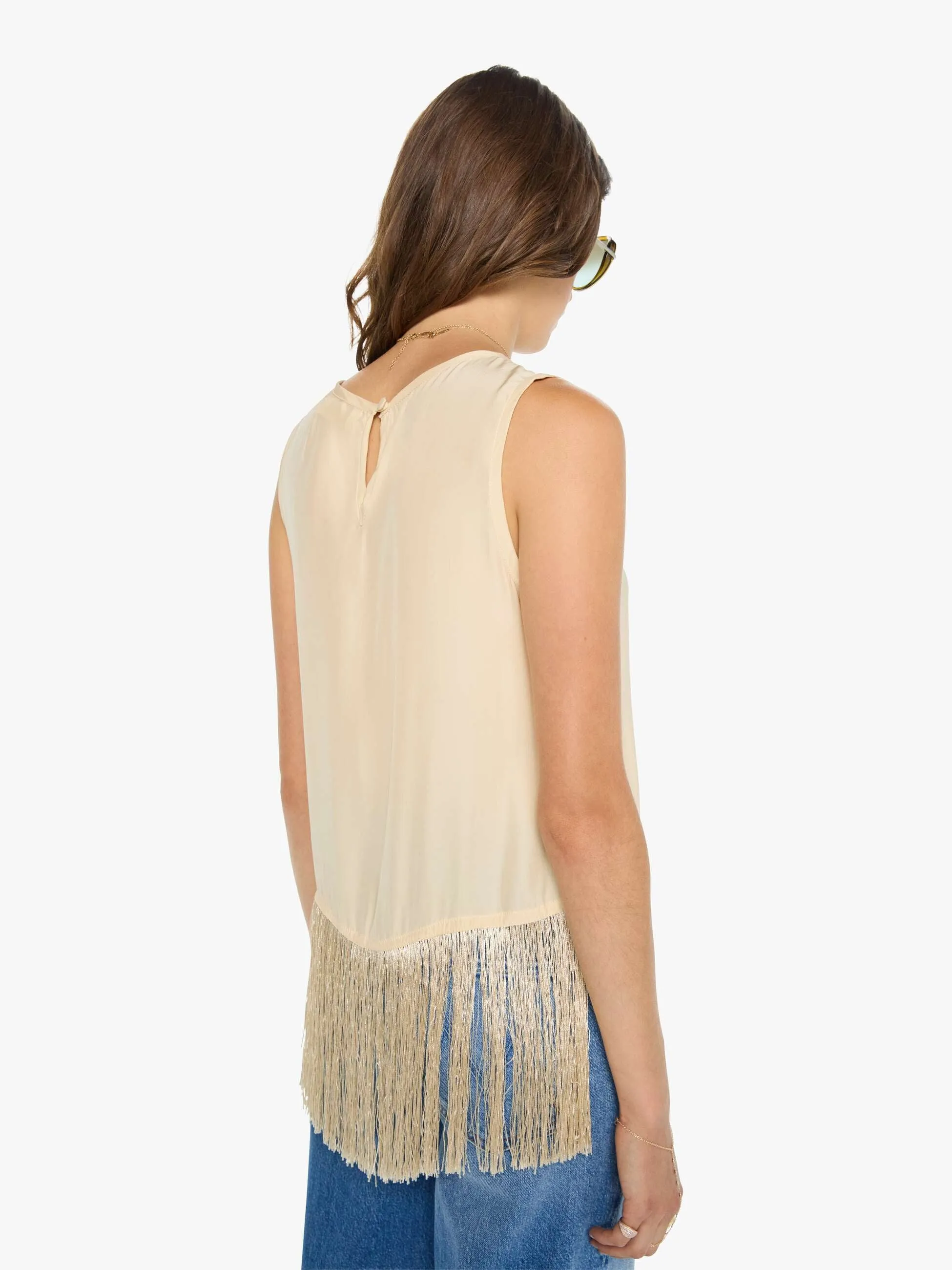Natalie Martin Jessie Top - Cream Fringe sold by MOTHER product image thumbnail 4