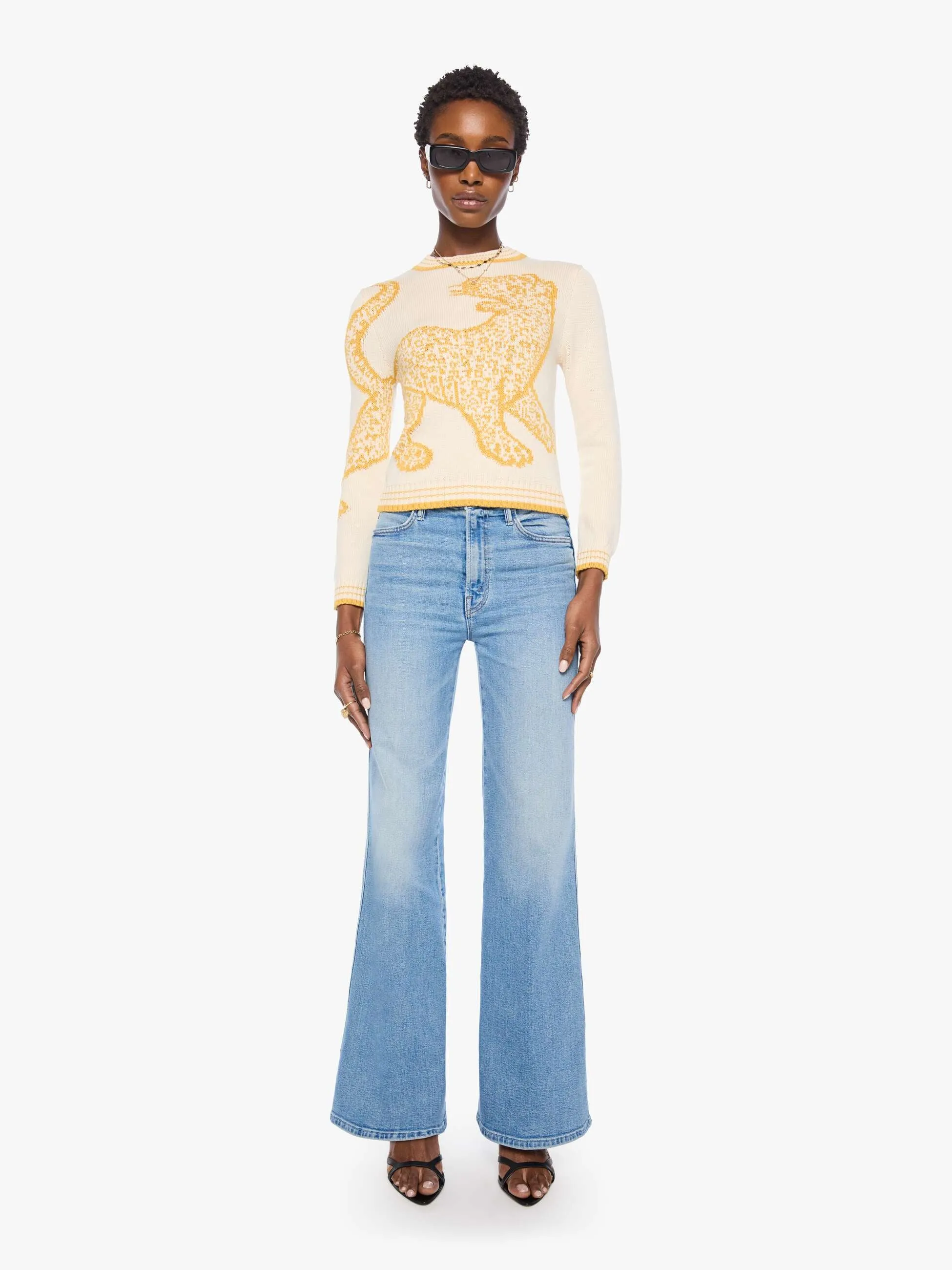 The Crop Jumper - Ivory sold by MOTHER product image thumbnail 5