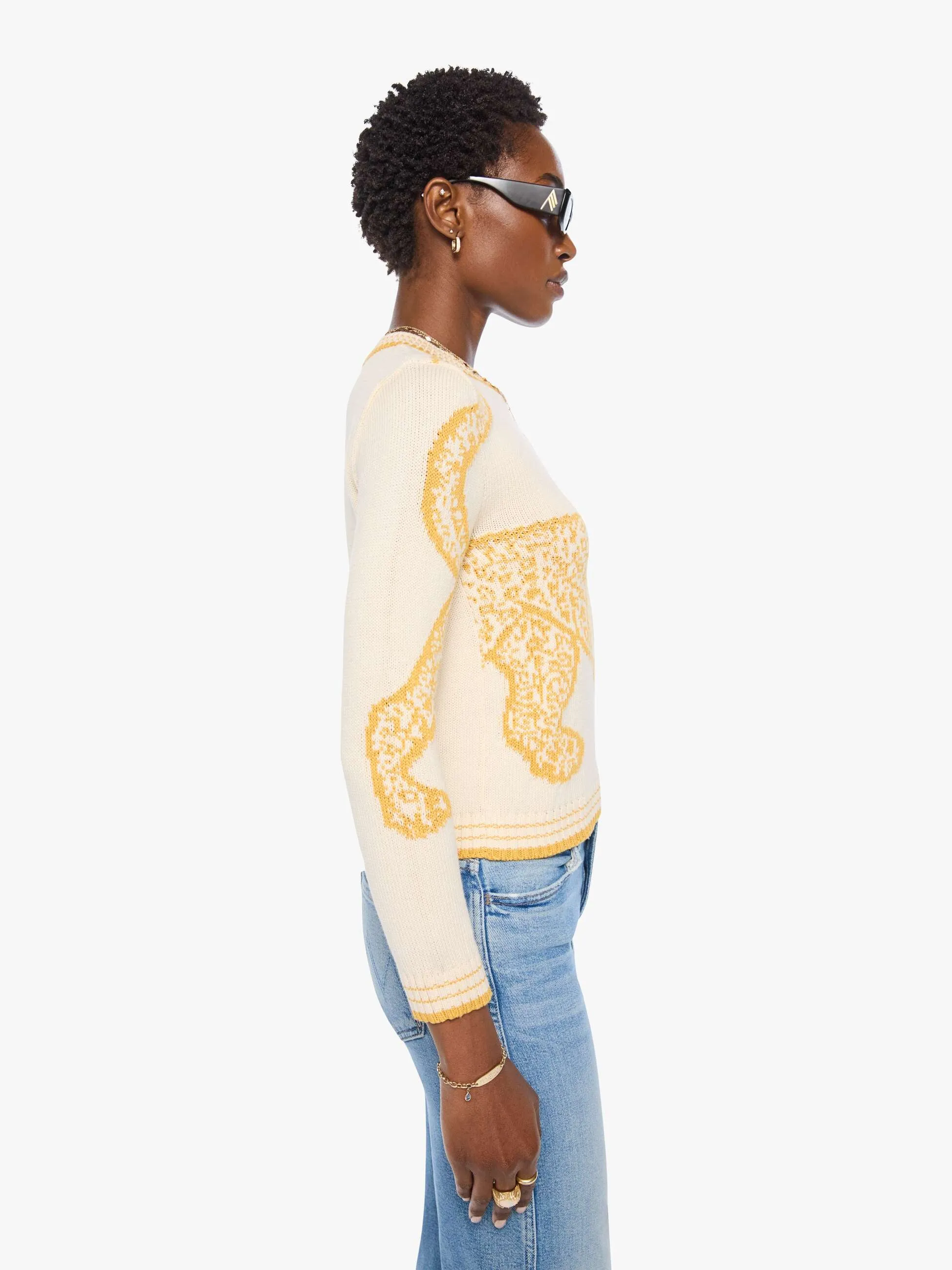 The Crop Jumper - Ivory sold by MOTHER product image thumbnail 3