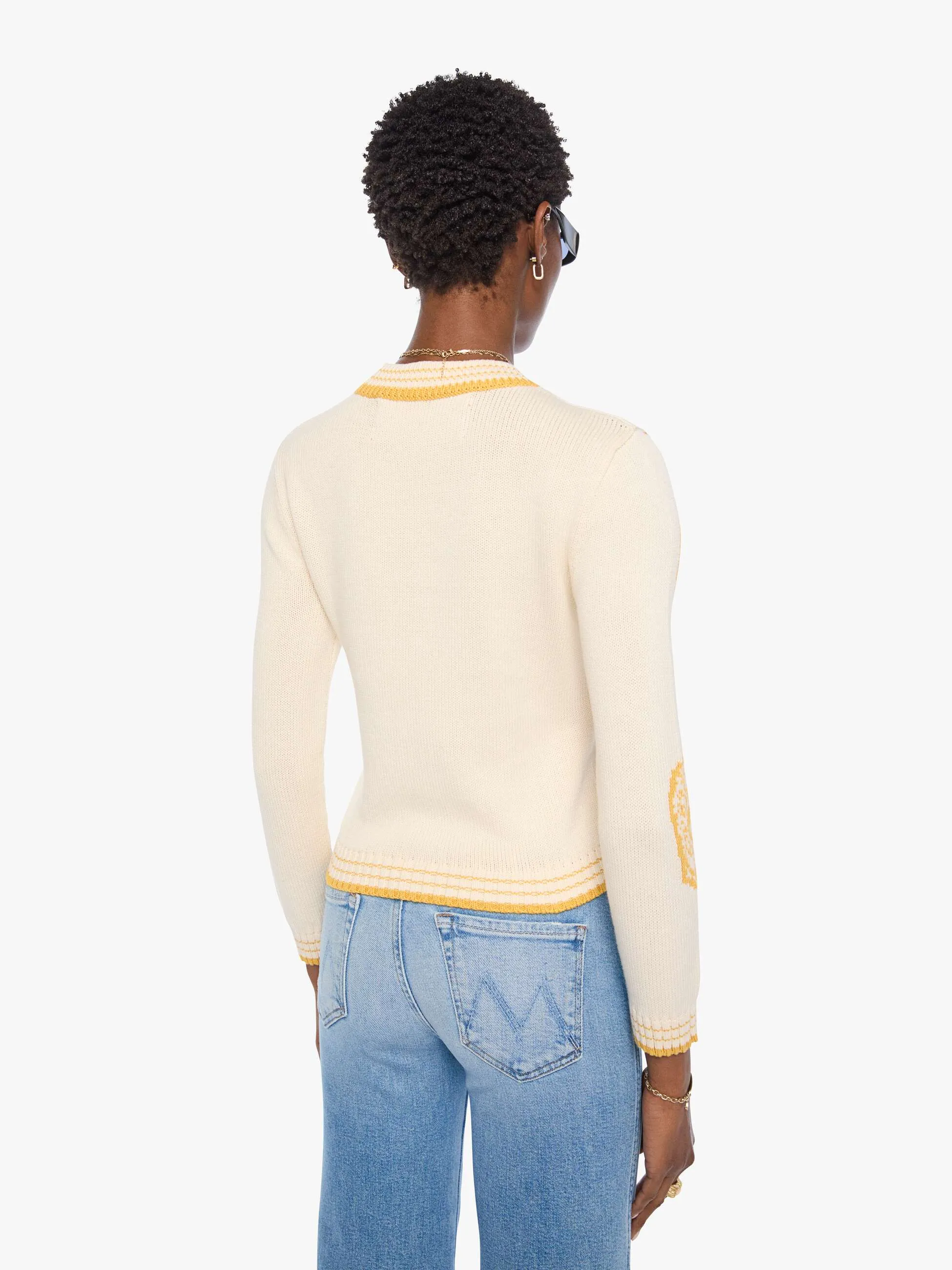 The Crop Jumper - Ivory sold by MOTHER product image thumbnail 4