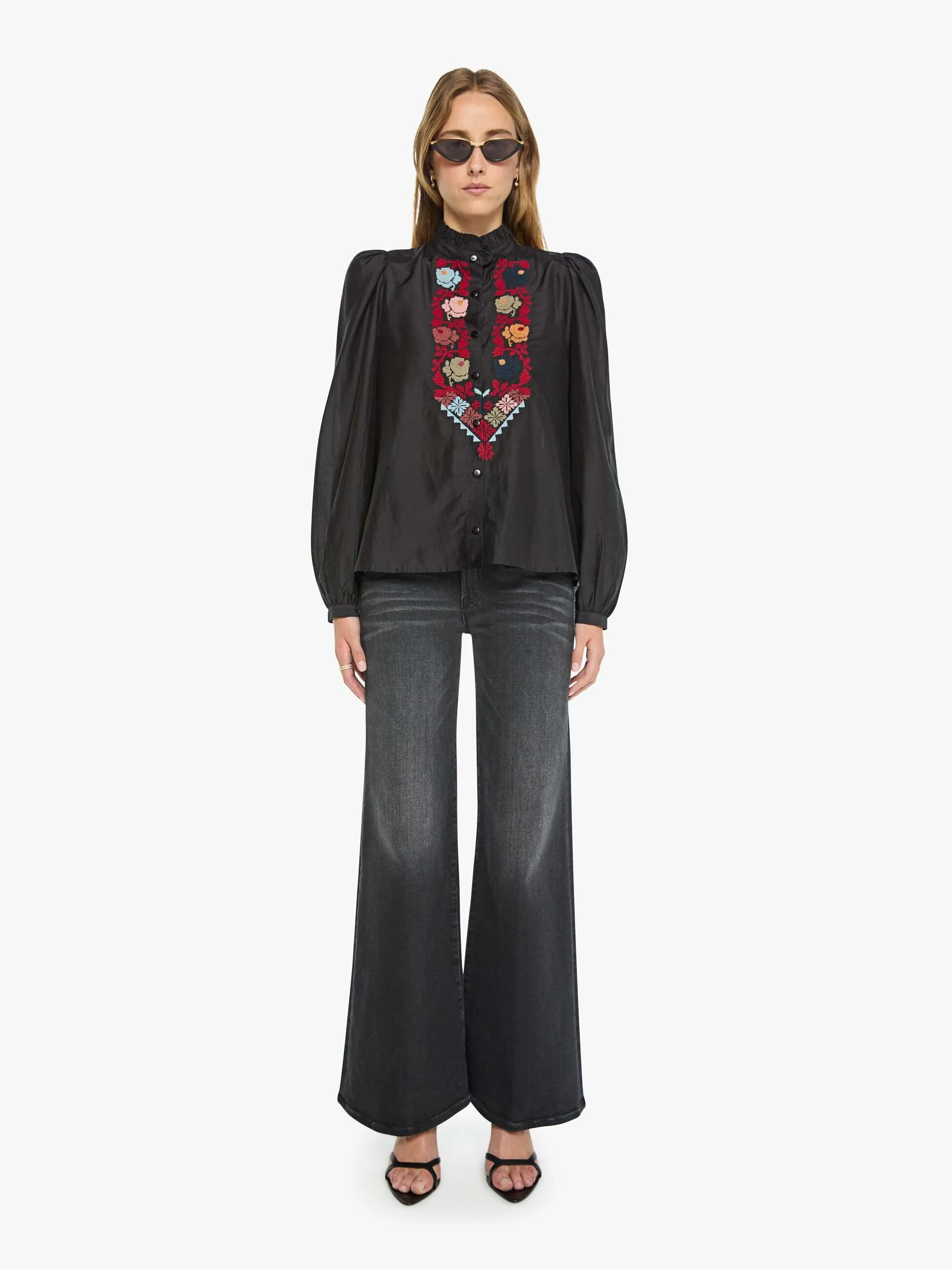 Alix Of Bohemia Annabel Shirt - Emblem Panel sold by MOTHER product image thumbnail 5