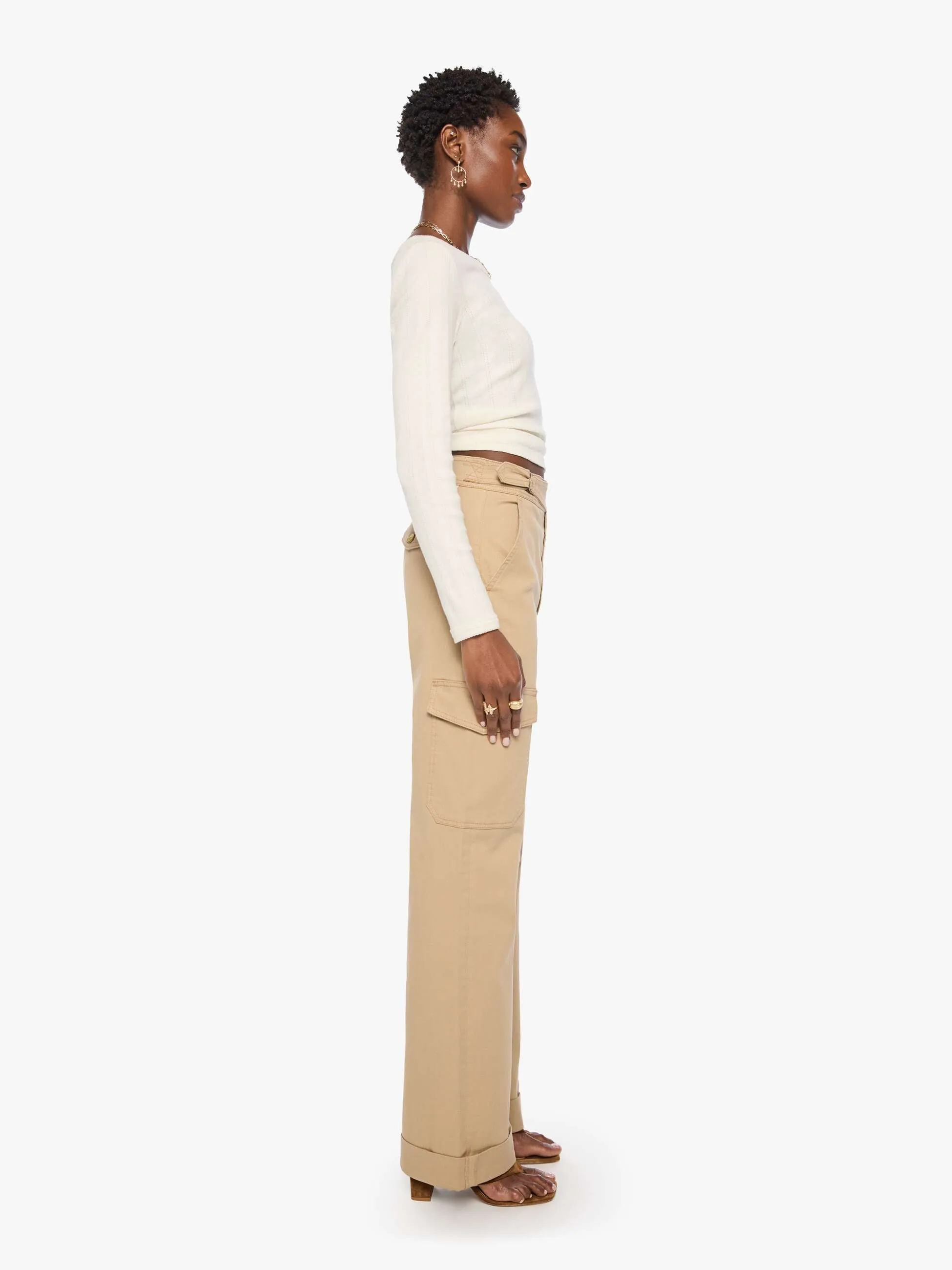 The Prep Tune Up Cargo Sneak Cuff - Khaki sold by MOTHER product image thumbnail 3