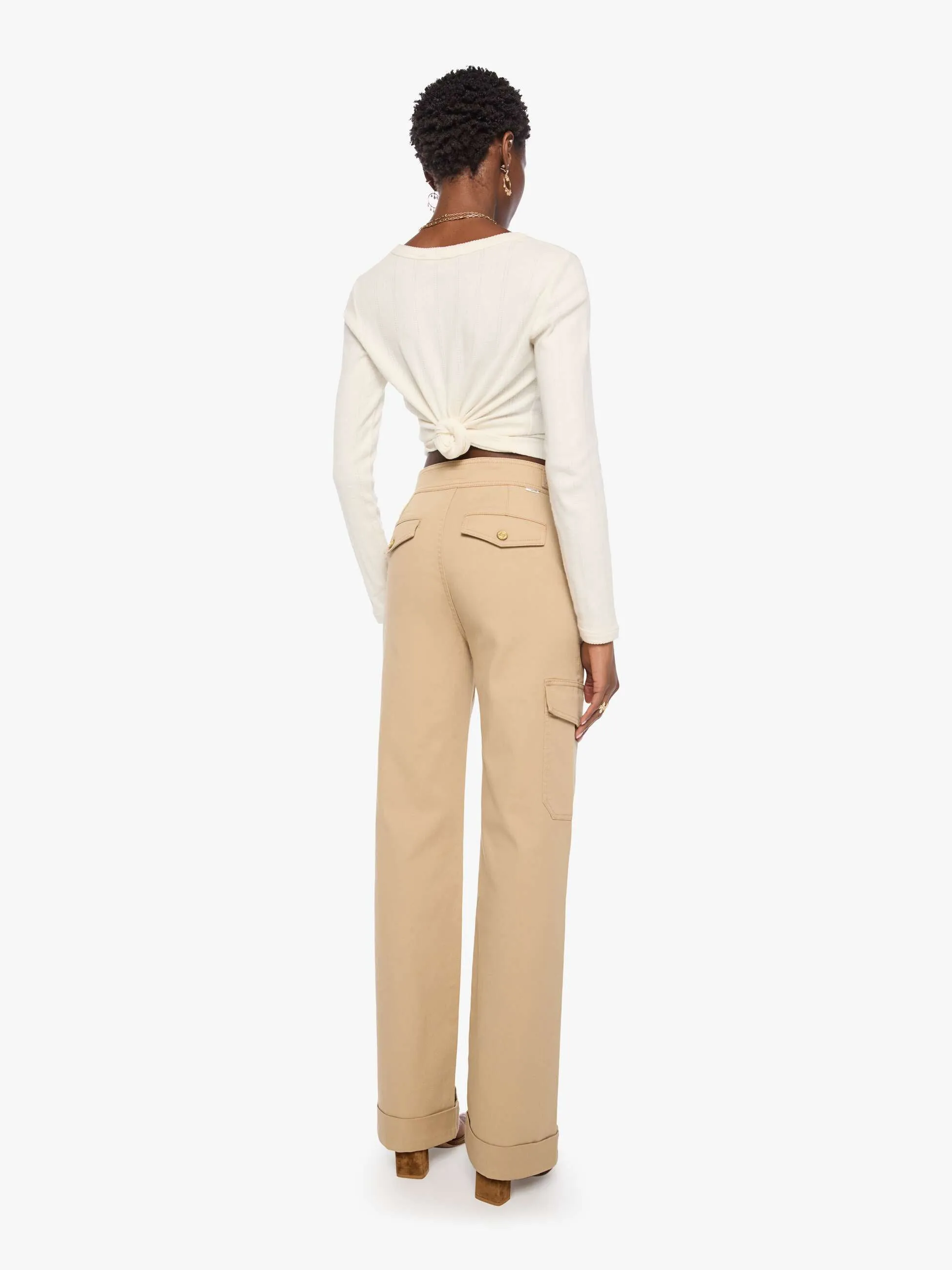 The Prep Tune Up Cargo Sneak Cuff - Khaki sold by MOTHER product image thumbnail 4