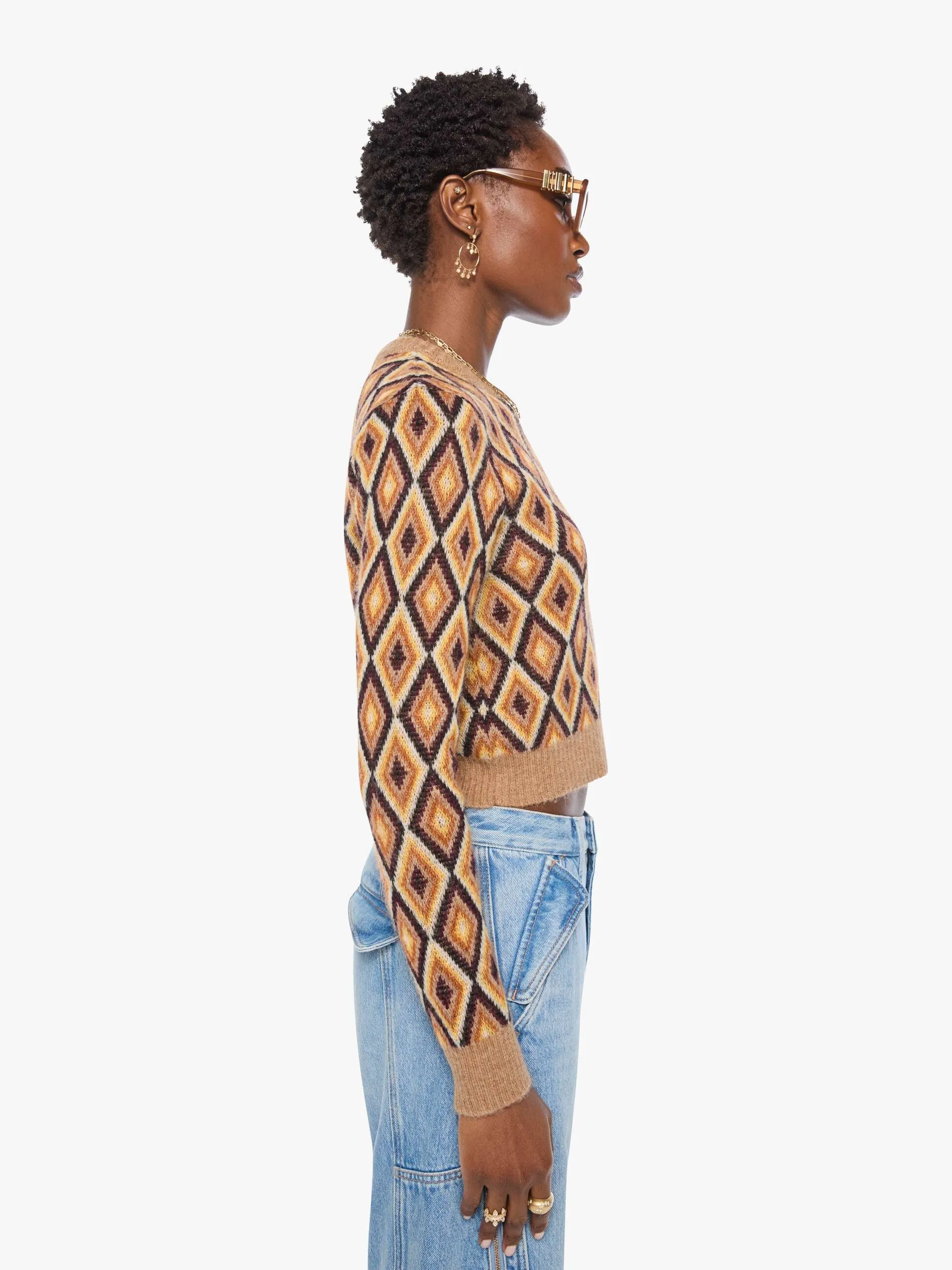 The Crop Jumper - Beeswax And Caramel Cafe sold by MOTHER product image thumbnail 3