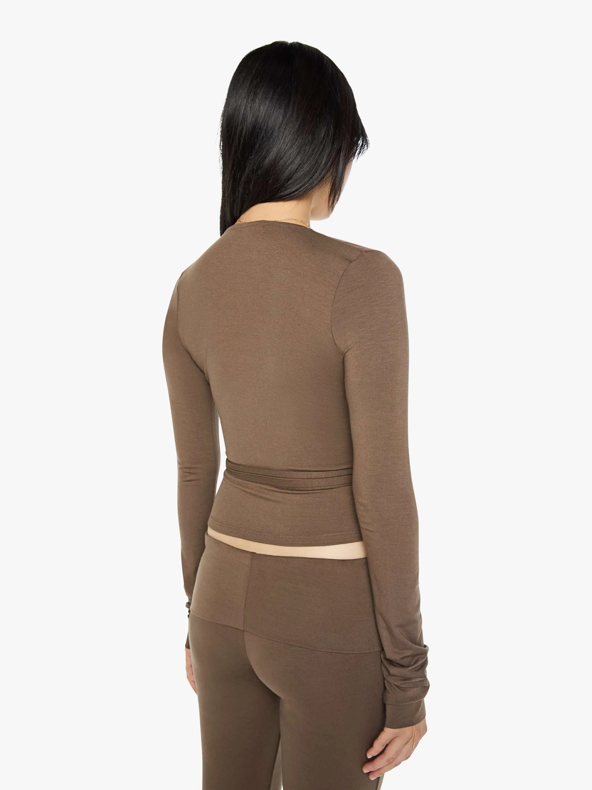 Eterne Wrap Top - Mushroom sold by MOTHER product image thumbnail 4