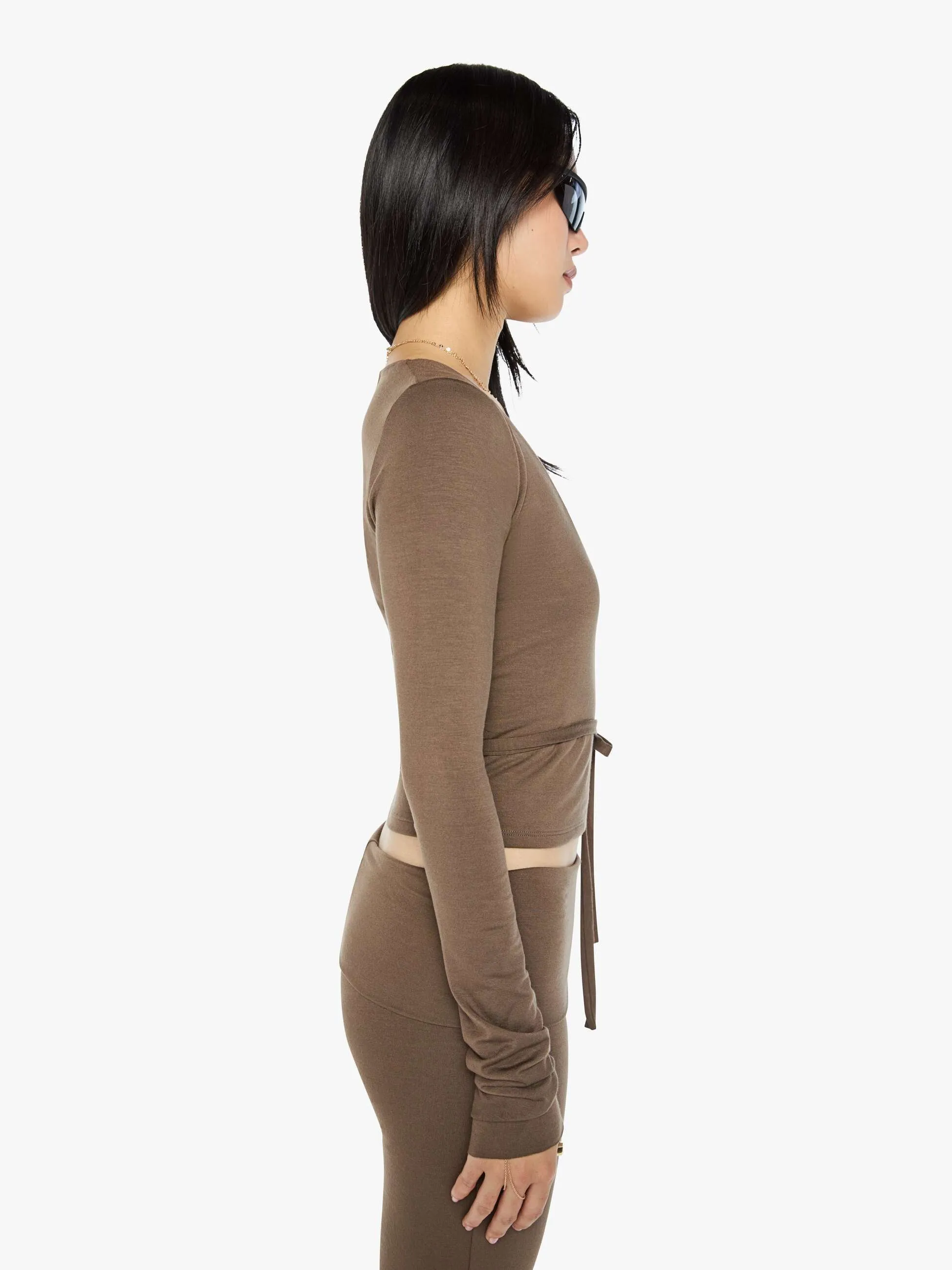 Eterne Wrap Top - Mushroom sold by MOTHER product image thumbnail 3
