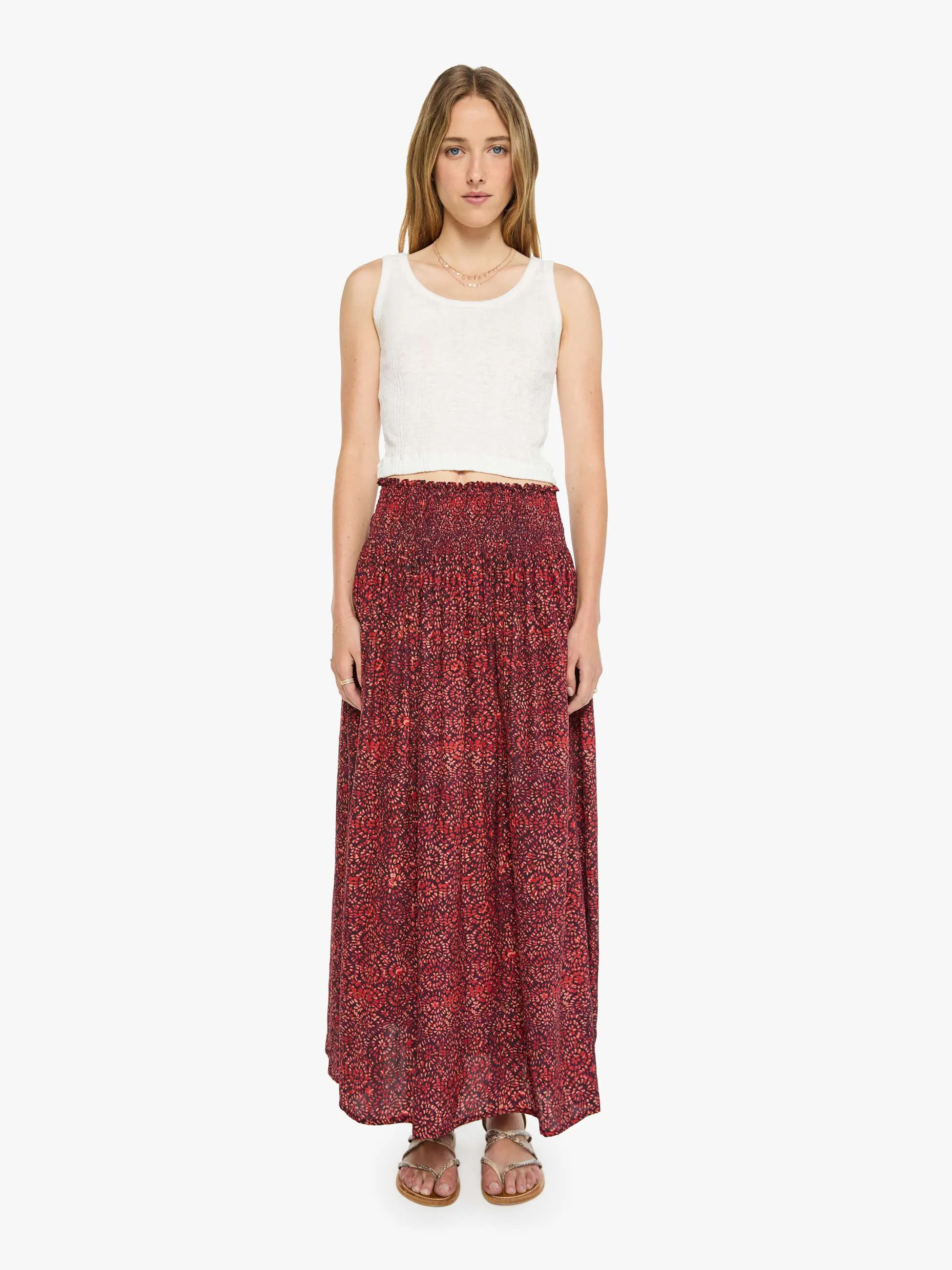 Natalie Martin Bella Skirt - Sunburst Poppy sold by MOTHER