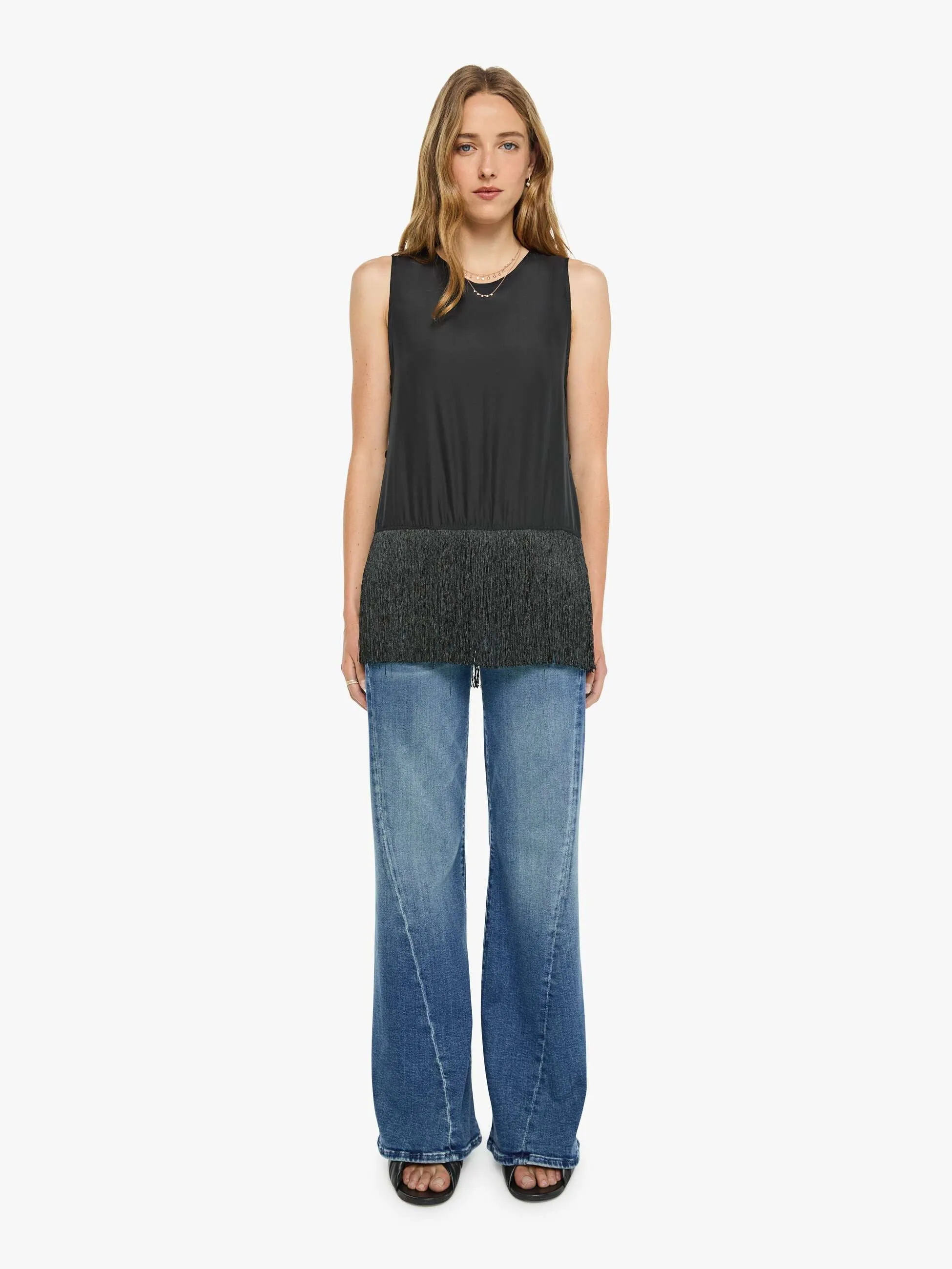 Natalie Martin Jessie Top - Black Fringe sold by MOTHER product image thumbnail 5