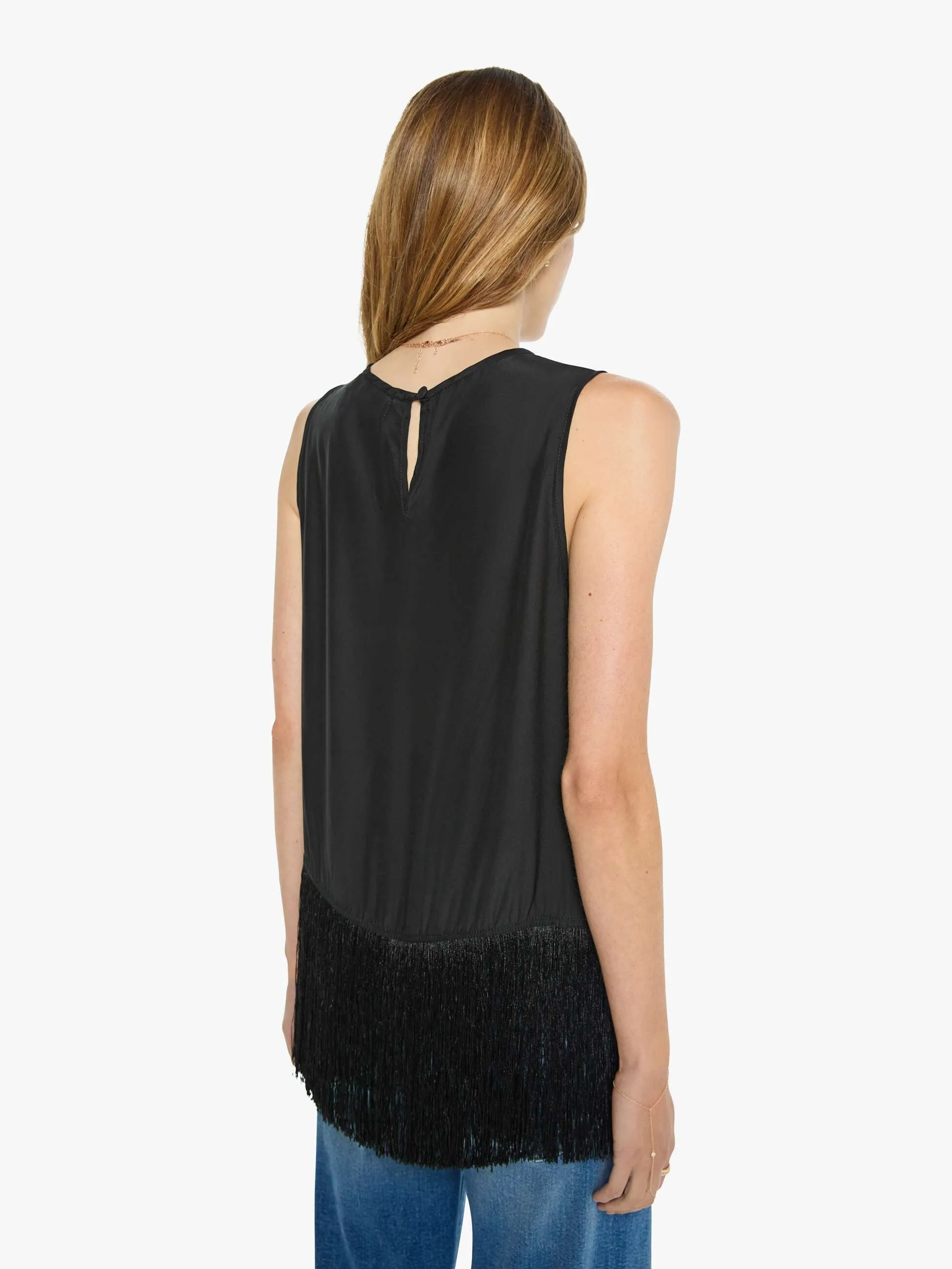 Natalie Martin Jessie Top - Black Fringe sold by MOTHER product image thumbnail 4