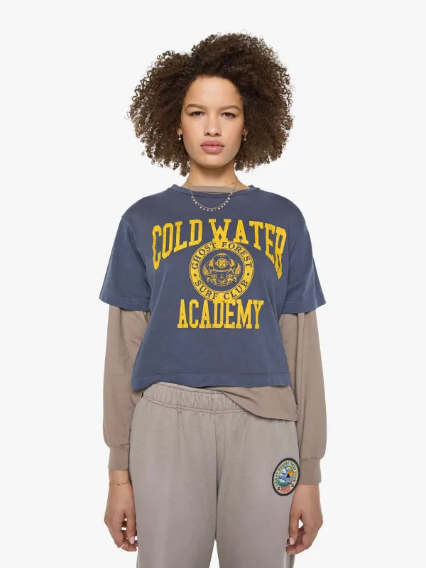 Ghost Forest Surf Club Siren Crop Tee - CWA Rescue Blue made by MOTHER