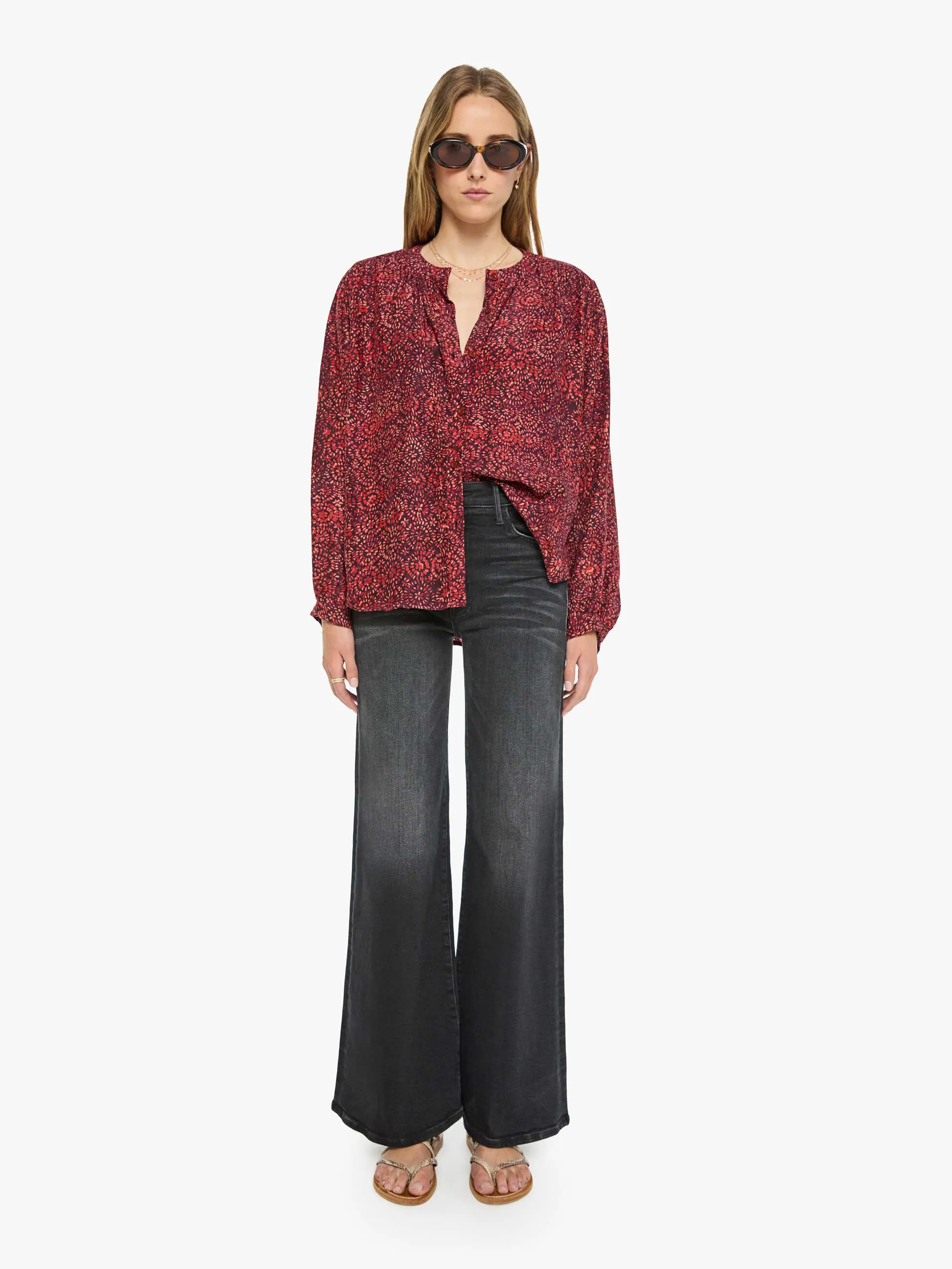 Natalie Martin Tolan Shirt - Sunburst Poppy sold by MOTHER product image thumbnail 5