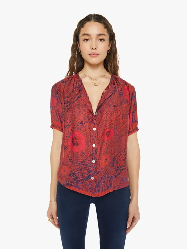 Natalie Martin Violet Top - Peacock Currant sold by MOTHER