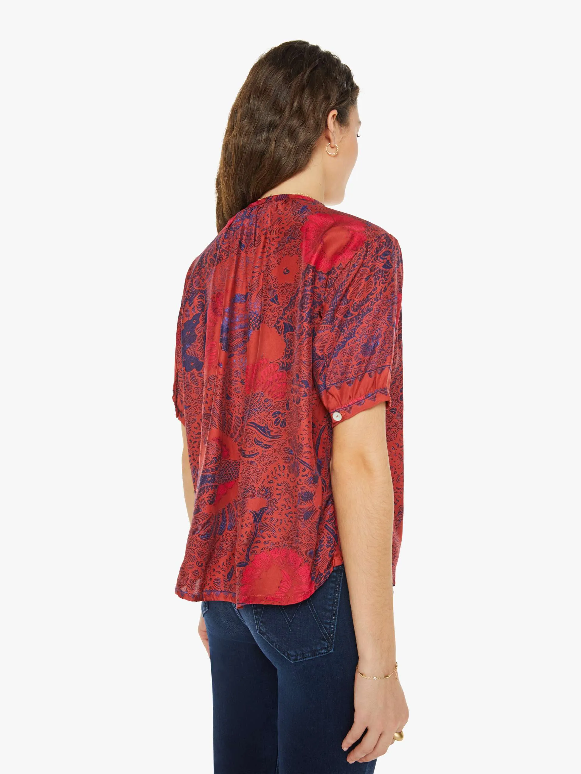 Natalie Martin Violet Top - Peacock Currant sold by MOTHER product image thumbnail 4