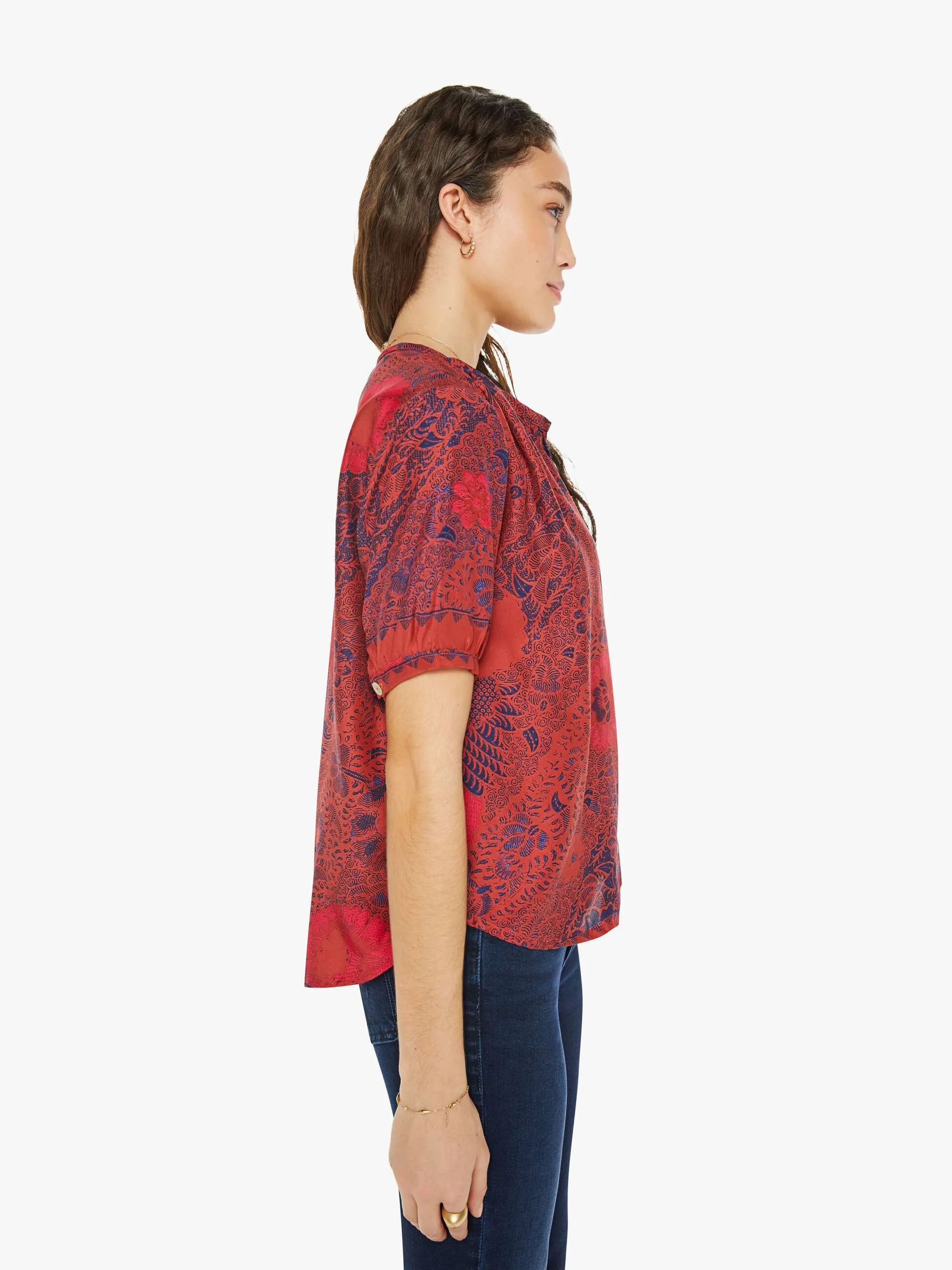 Natalie Martin Violet Top - Peacock Currant sold by MOTHER product image thumbnail 3