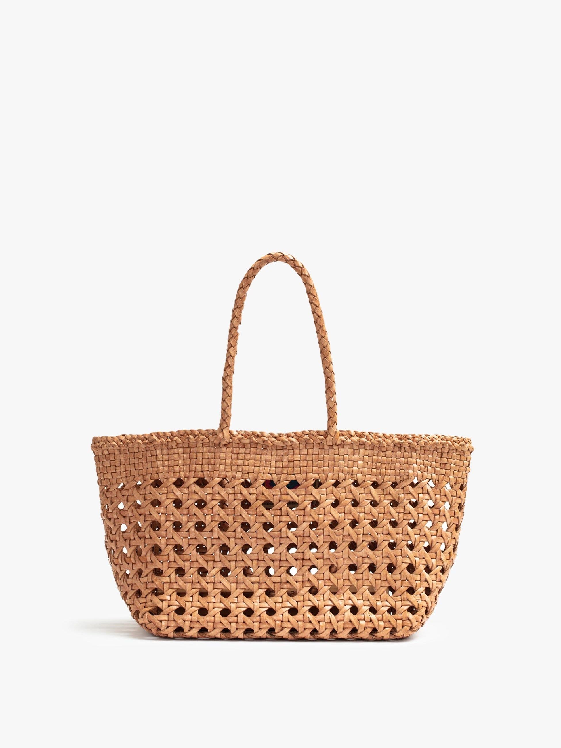 Basket Case Malana Small Chairweave Tote - Beige sold by MOTHER
