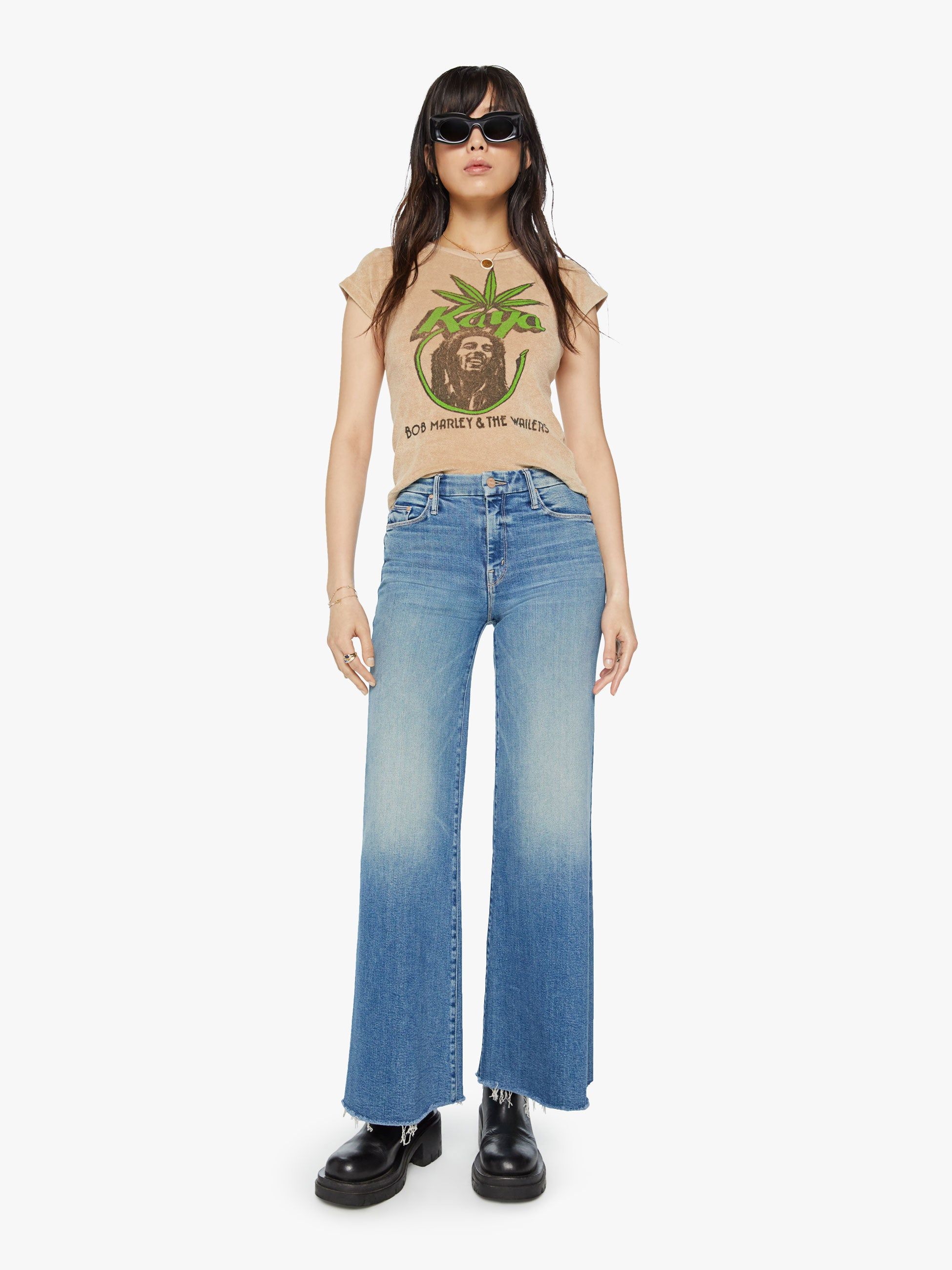 MadeWorn Bob Marley Kaya Terry Shrunken Tee - Taupe sold by MOTHER product image thumbnail 4