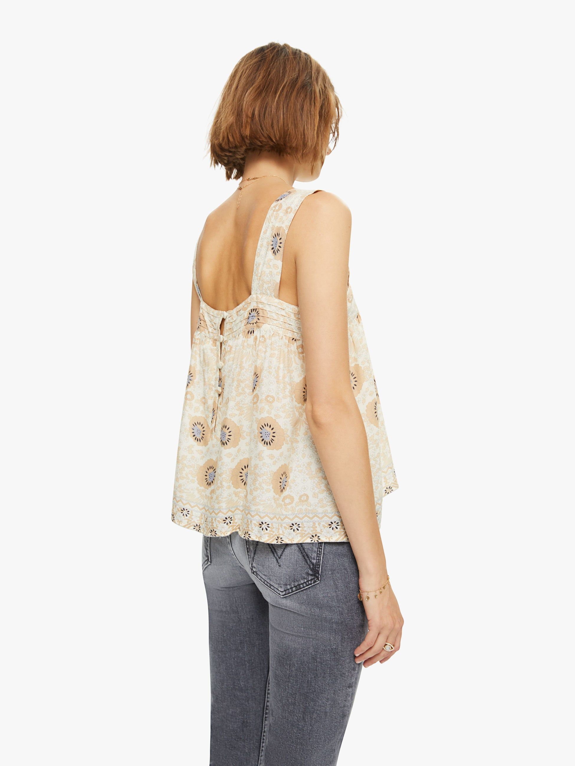 Natalie Martin Jasmine Top - Vintage Flowers Sand sold by MOTHER product image thumbnail 4