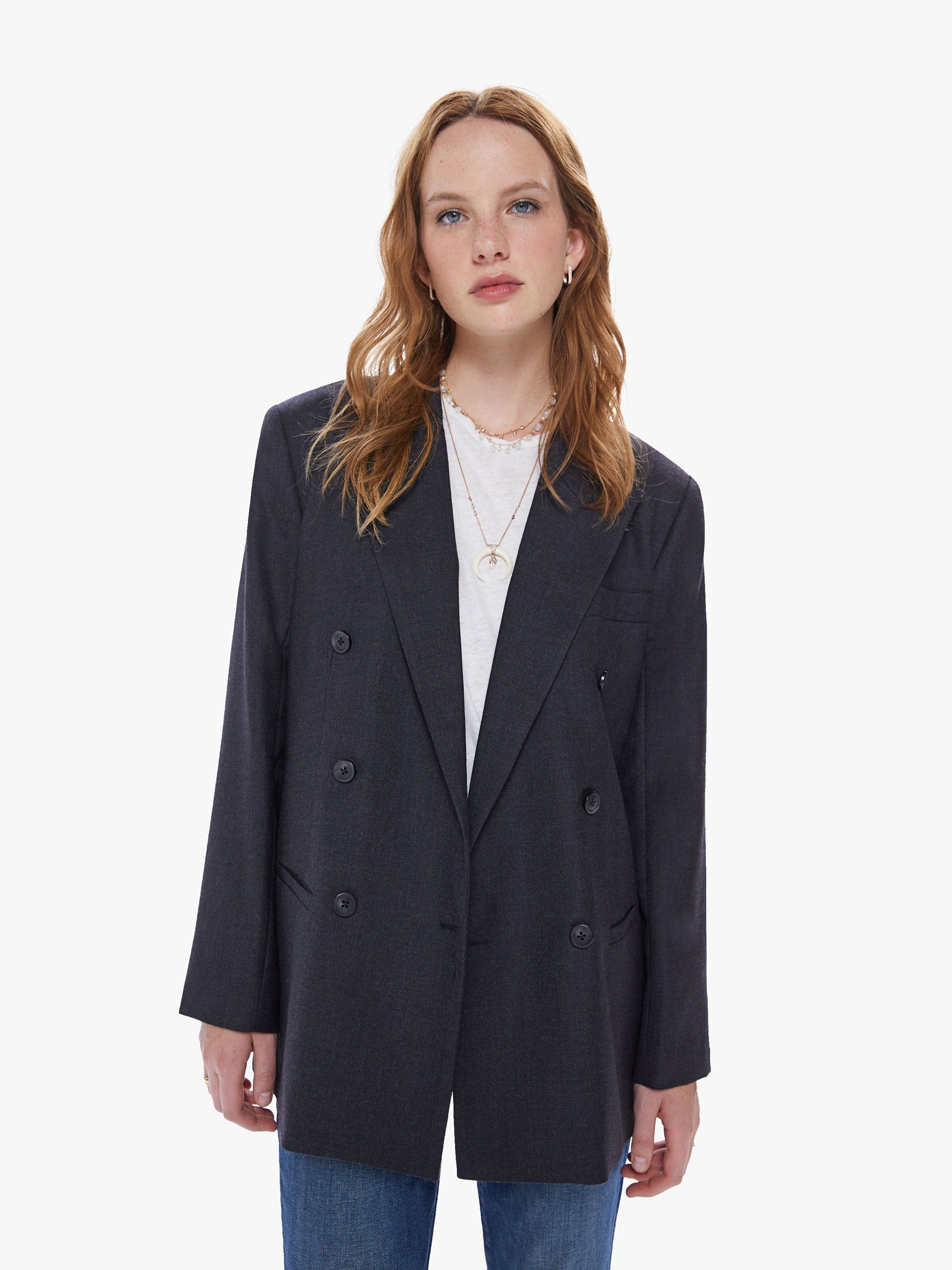 Maria Cher Gandia Leonor Blazer - Charcoal sold by MOTHER product image thumbnail 2