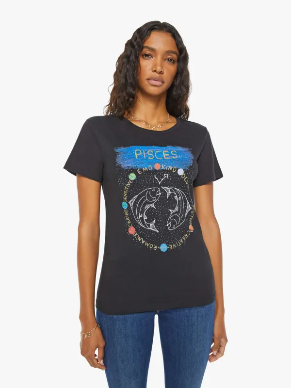 Unfortunate Portrait Pisces Zodiac Tee - Black sold by MOTHER