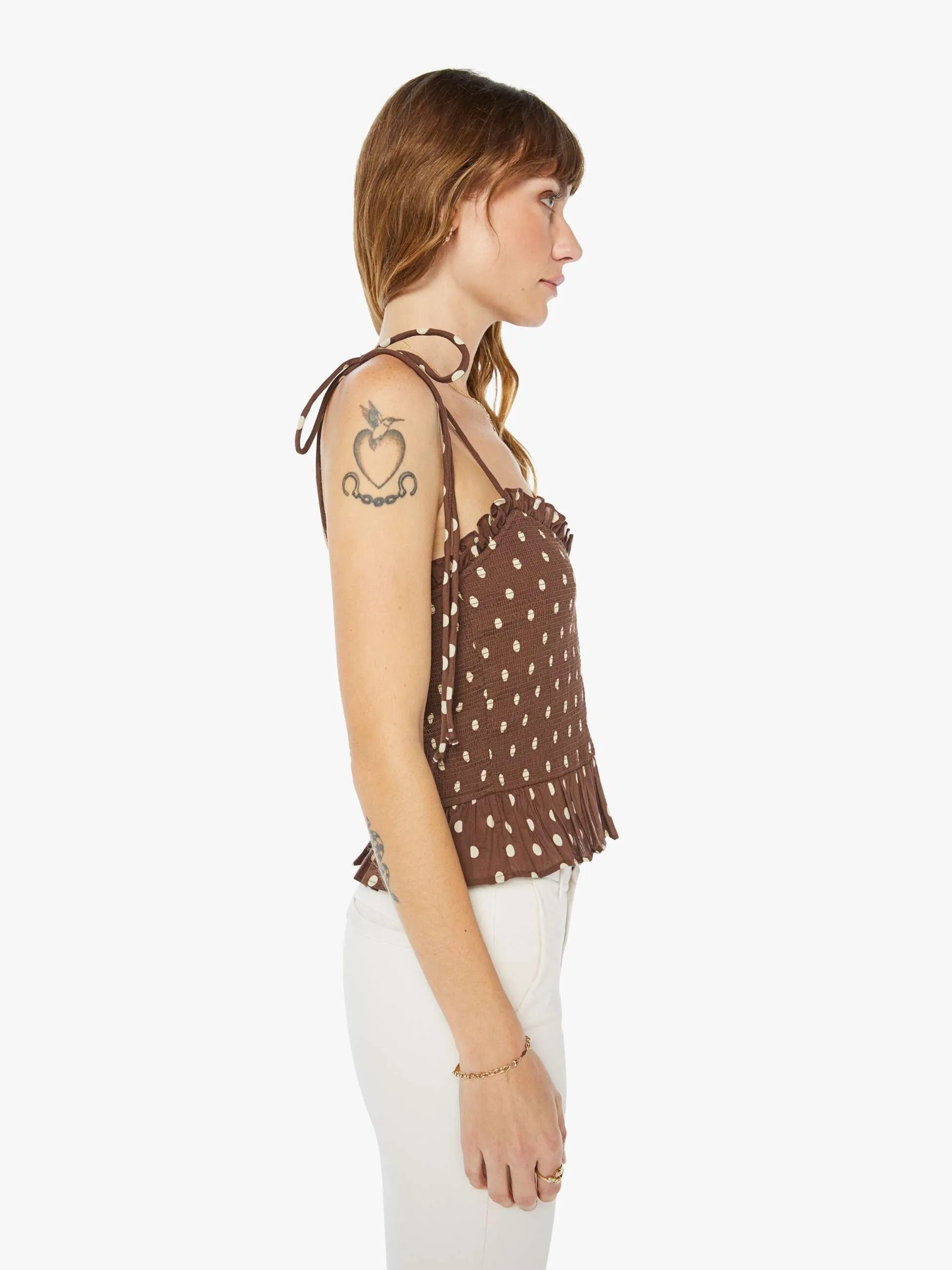 Alix Of Bohemia Clara Smock Top - Brown Cocoa sold by MOTHER product image thumbnail 3