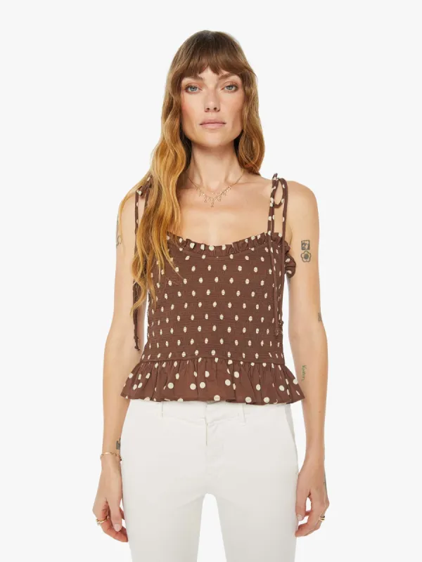 Alix Of Bohemia Clara Smock Top - Brown Cocoa made by MOTHER
