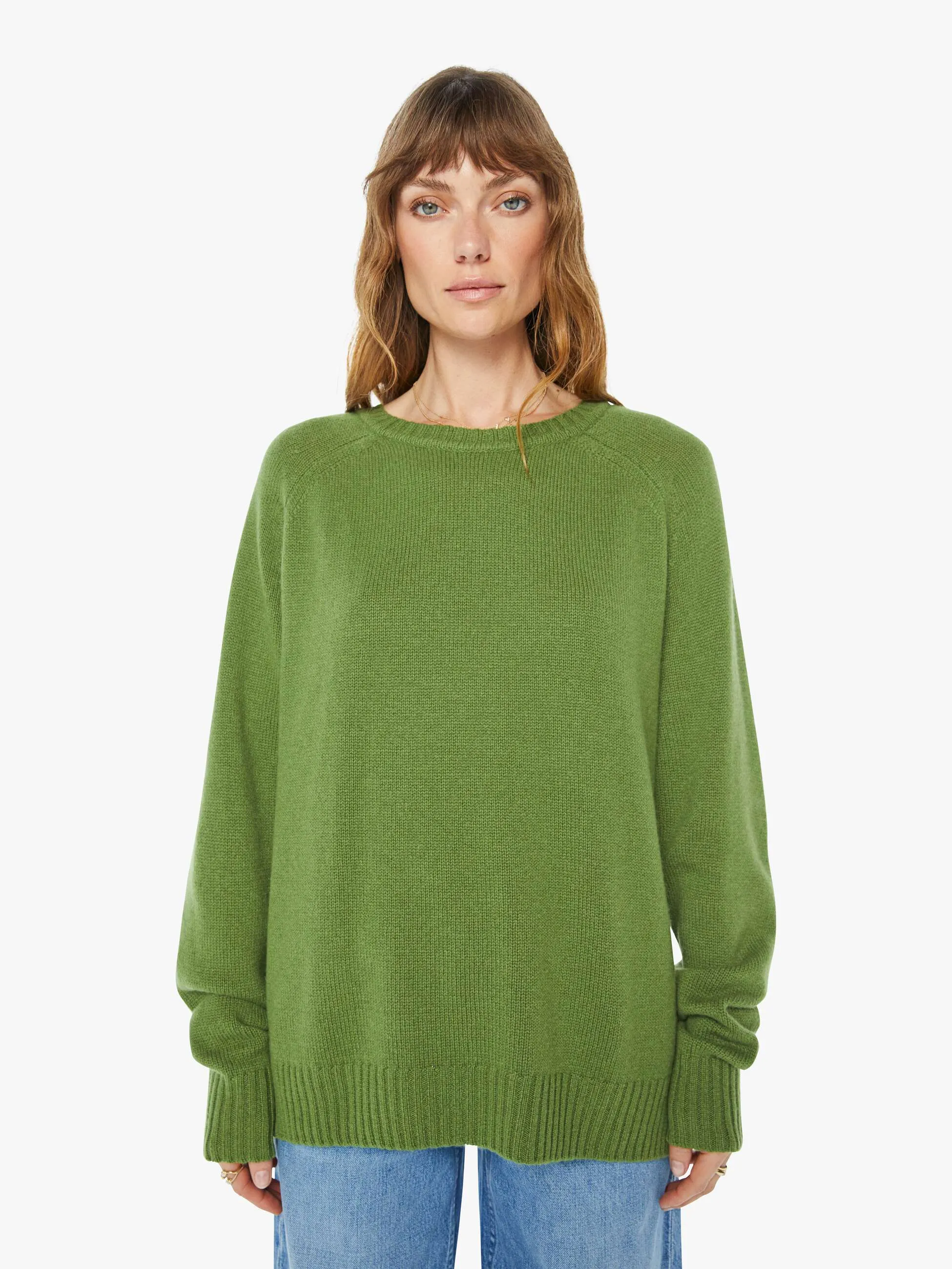 SPRWMN Classic Crew Sweater - Artichoke sold by MOTHER