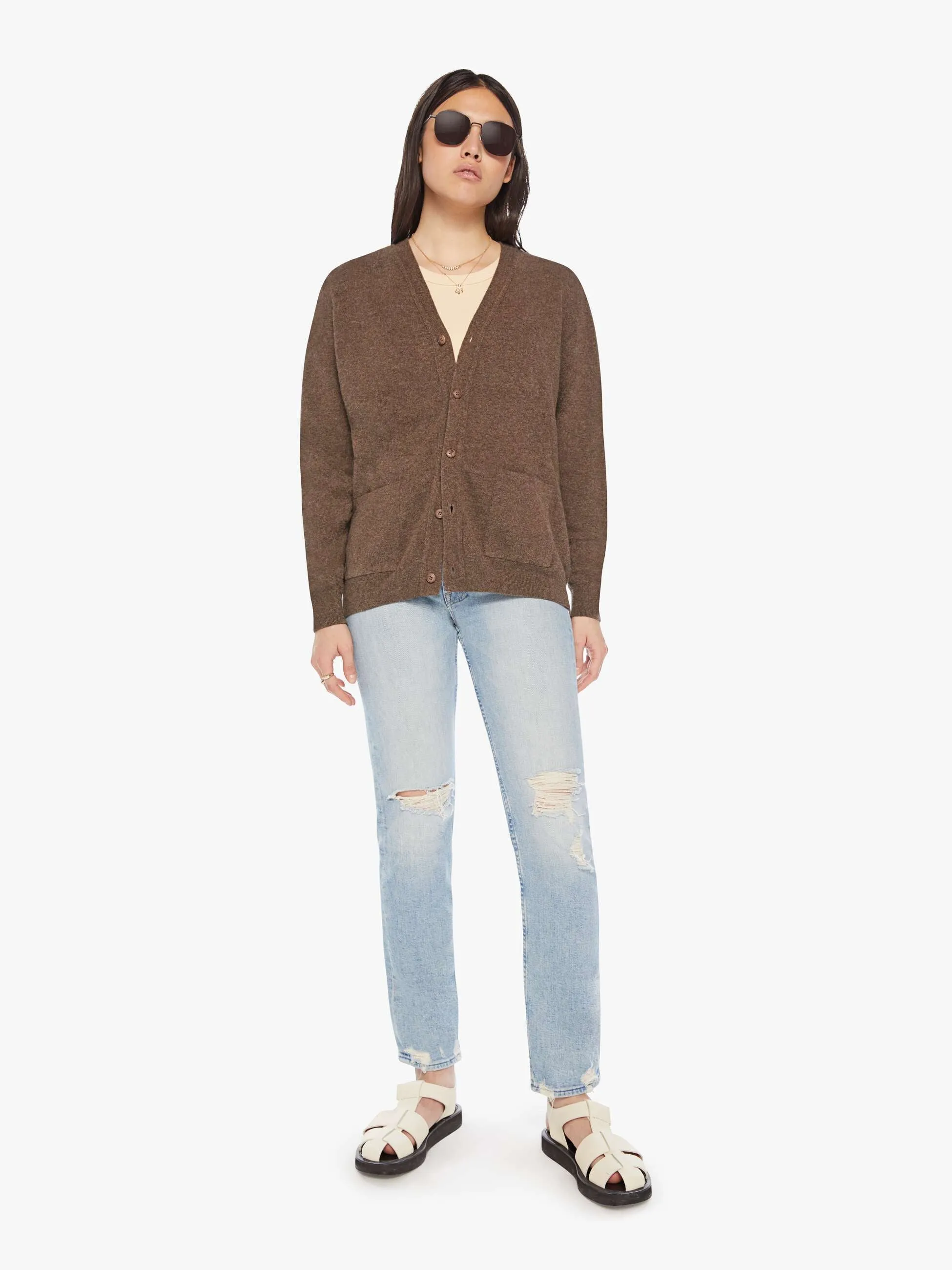 La Paz Almeida Cardigan - Brown Mesc sold by MOTHER product image thumbnail 5