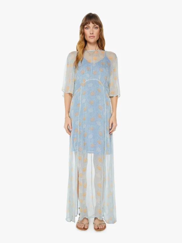 Natalie Martin Lily Dress - Snowflake Print Tangerine sold by MOTHER