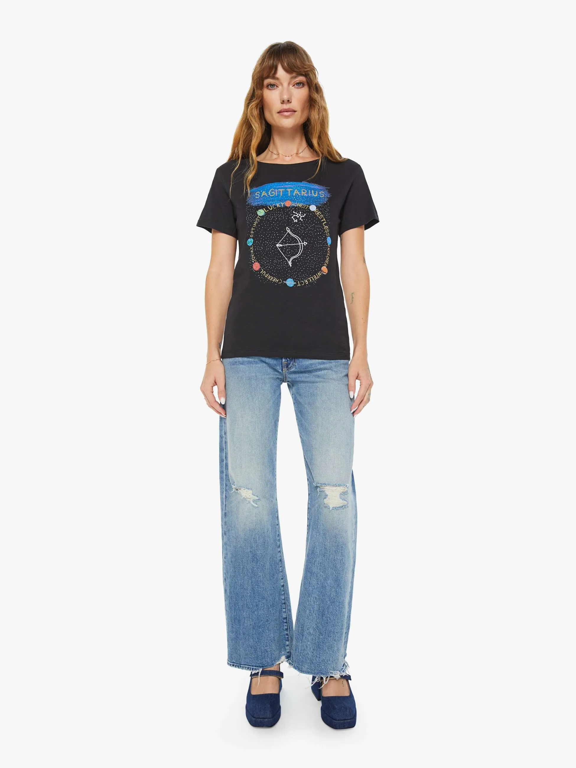 Unfortunate Portrait Sagittarius Zodiac Tee - Black sold by MOTHER product image thumbnail 2