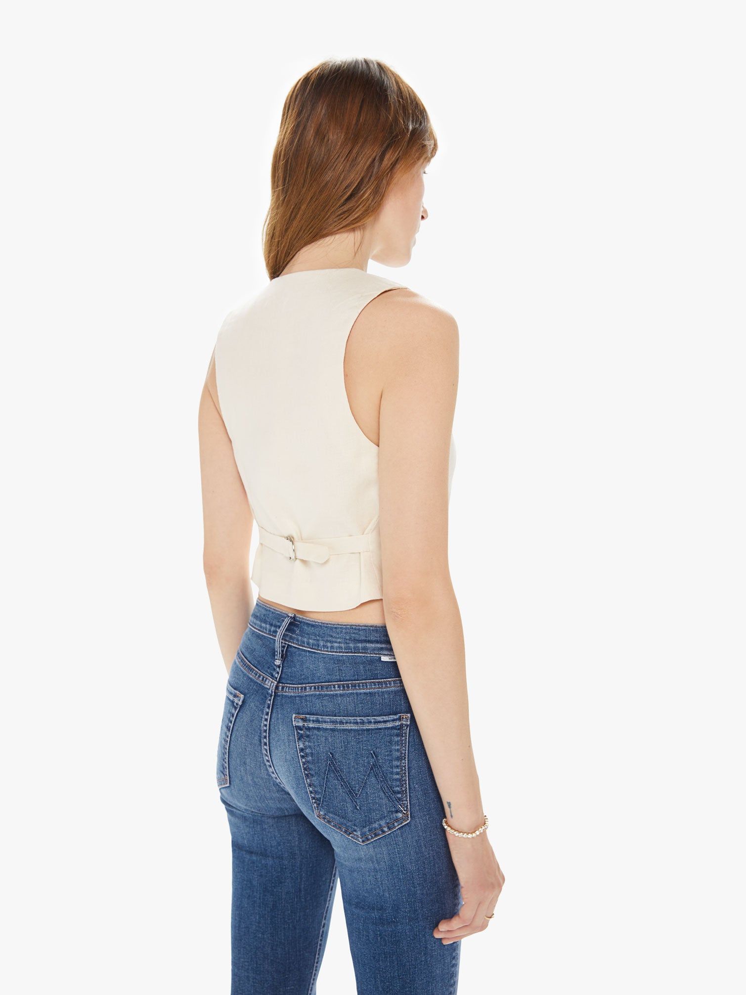 Maria Cher Maupi Vest - Off White sold by MOTHER product image thumbnail 4