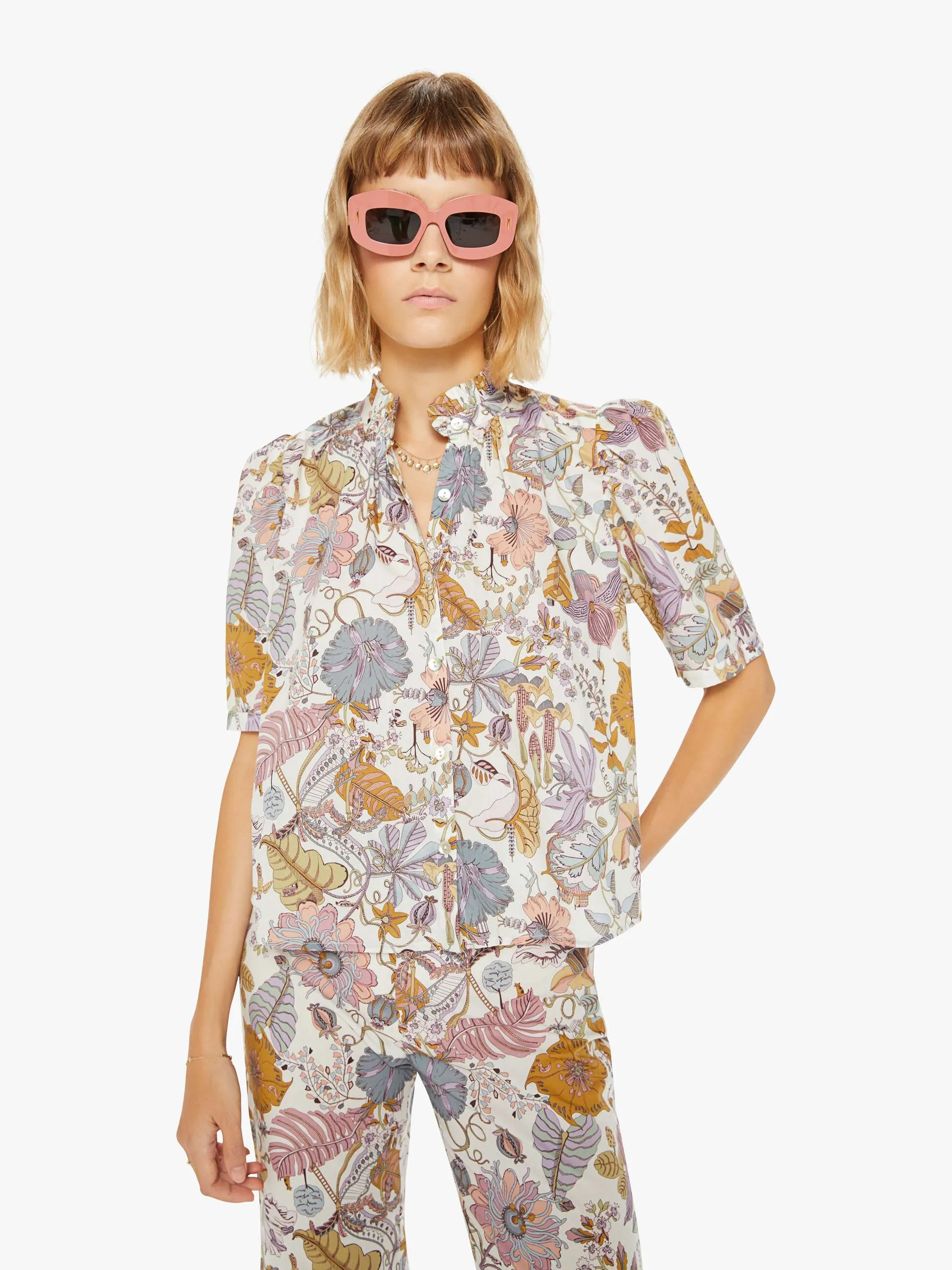 Alix Of Bohemia Winnie Shirt - Lavender Eden sold by MOTHER