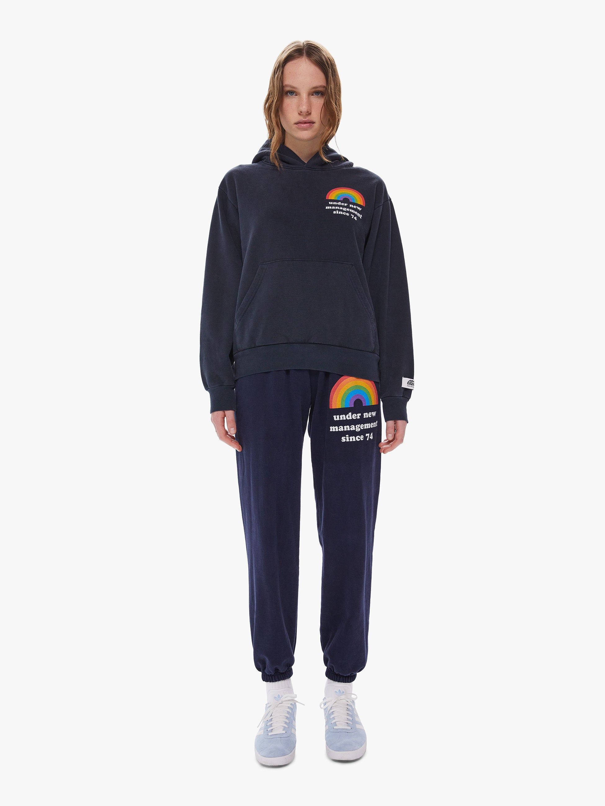 Cloney Rainbow Management Pullover Hoodie - Navy sold by MOTHER product image thumbnail 4