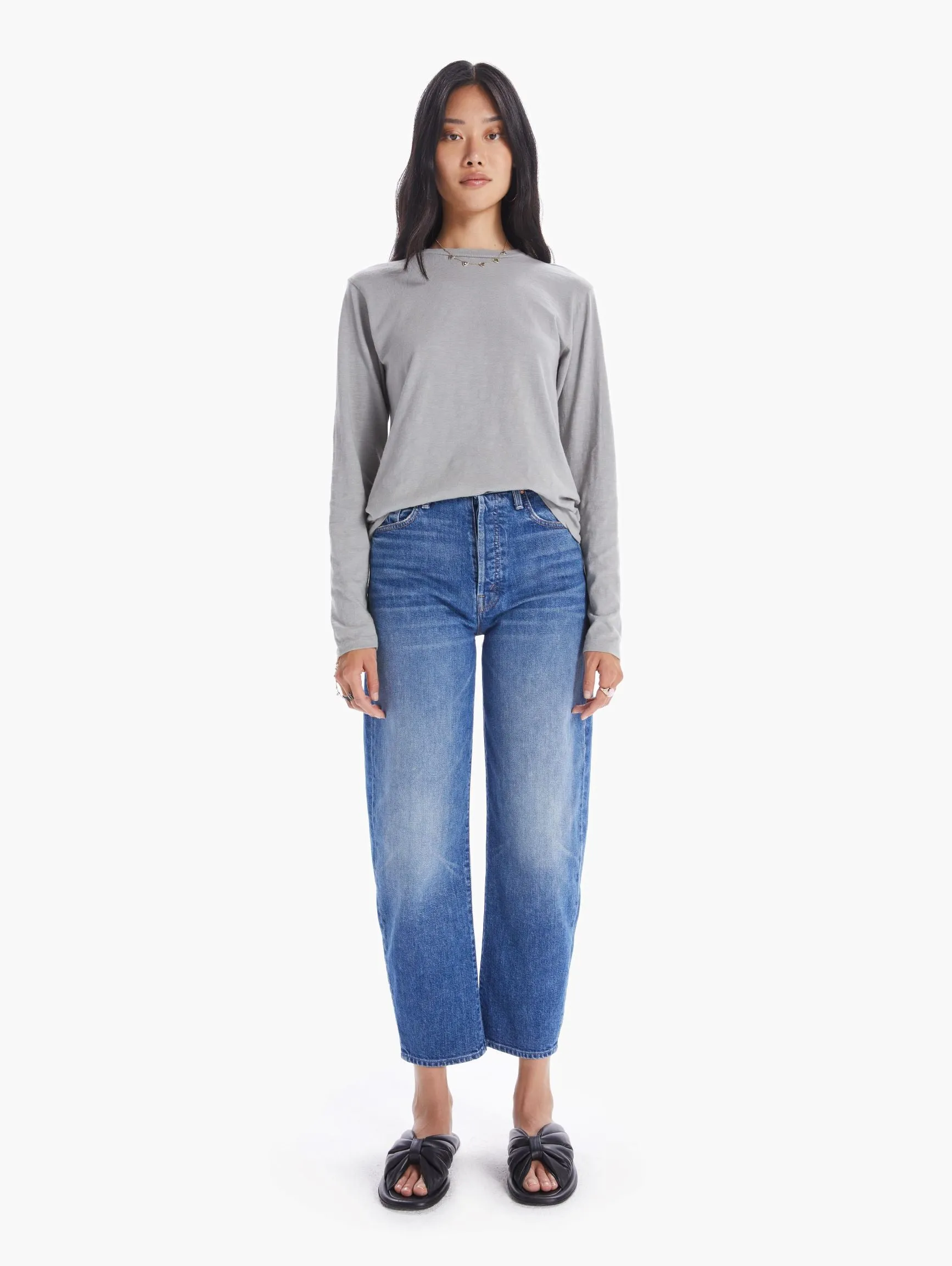 Velva Sheen Rolled Long Sleeve Tee - Grey sold by MOTHER product image thumbnail 5