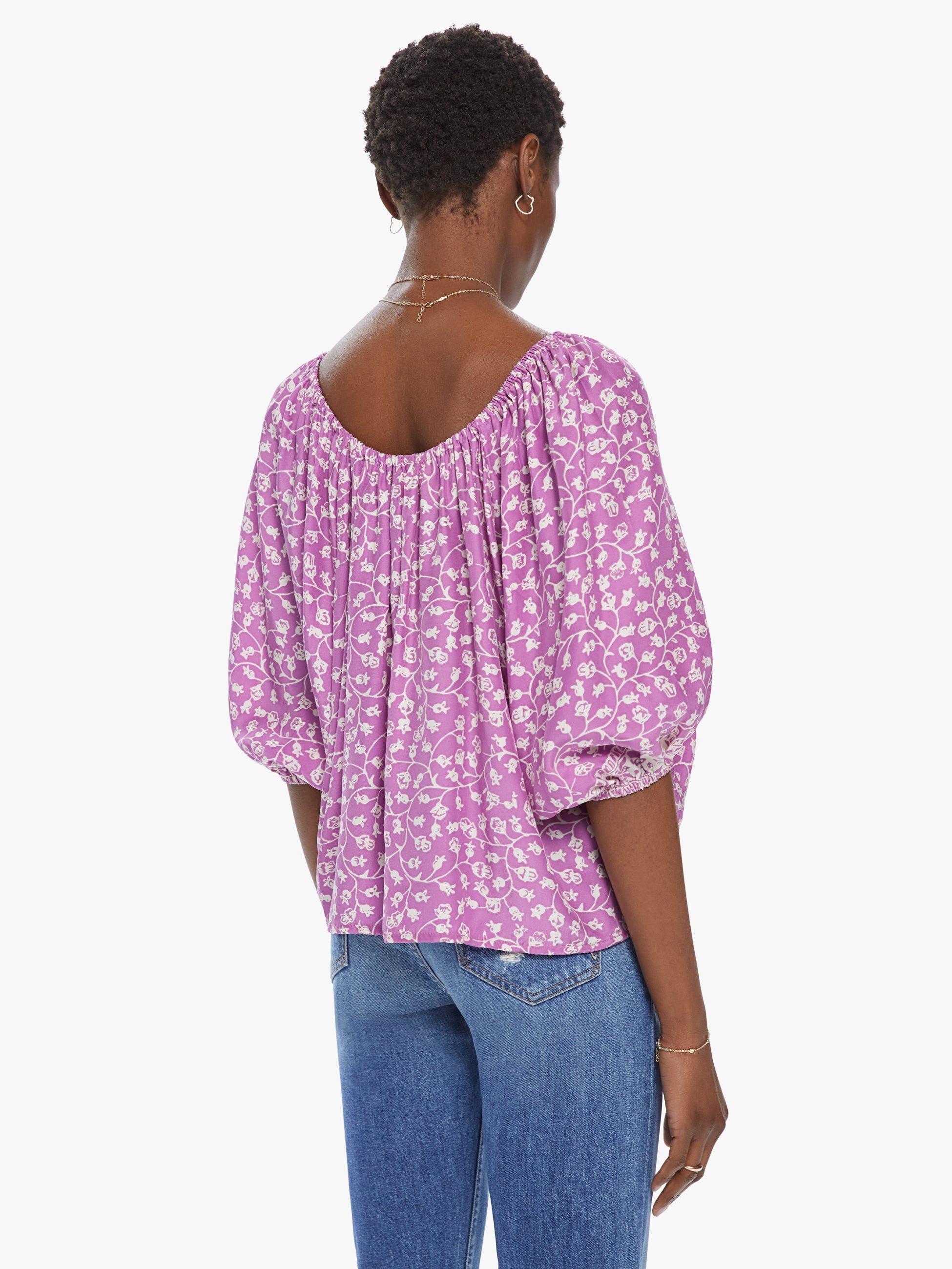 Natalie Martin Ella Top - Pomegranate Lilac sold by MOTHER product image thumbnail 4
