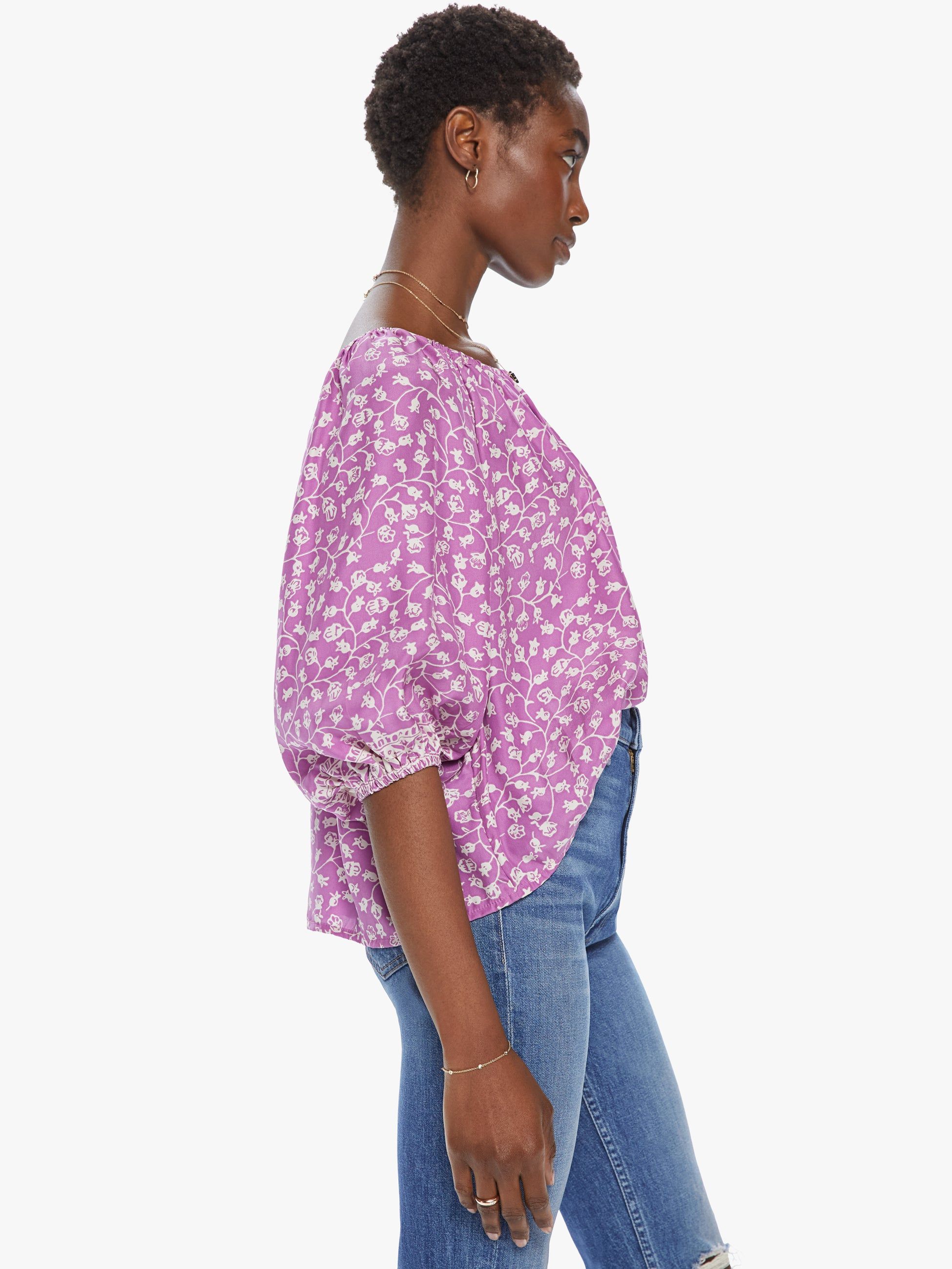 Natalie Martin Ella Top - Pomegranate Lilac sold by MOTHER product image thumbnail 3