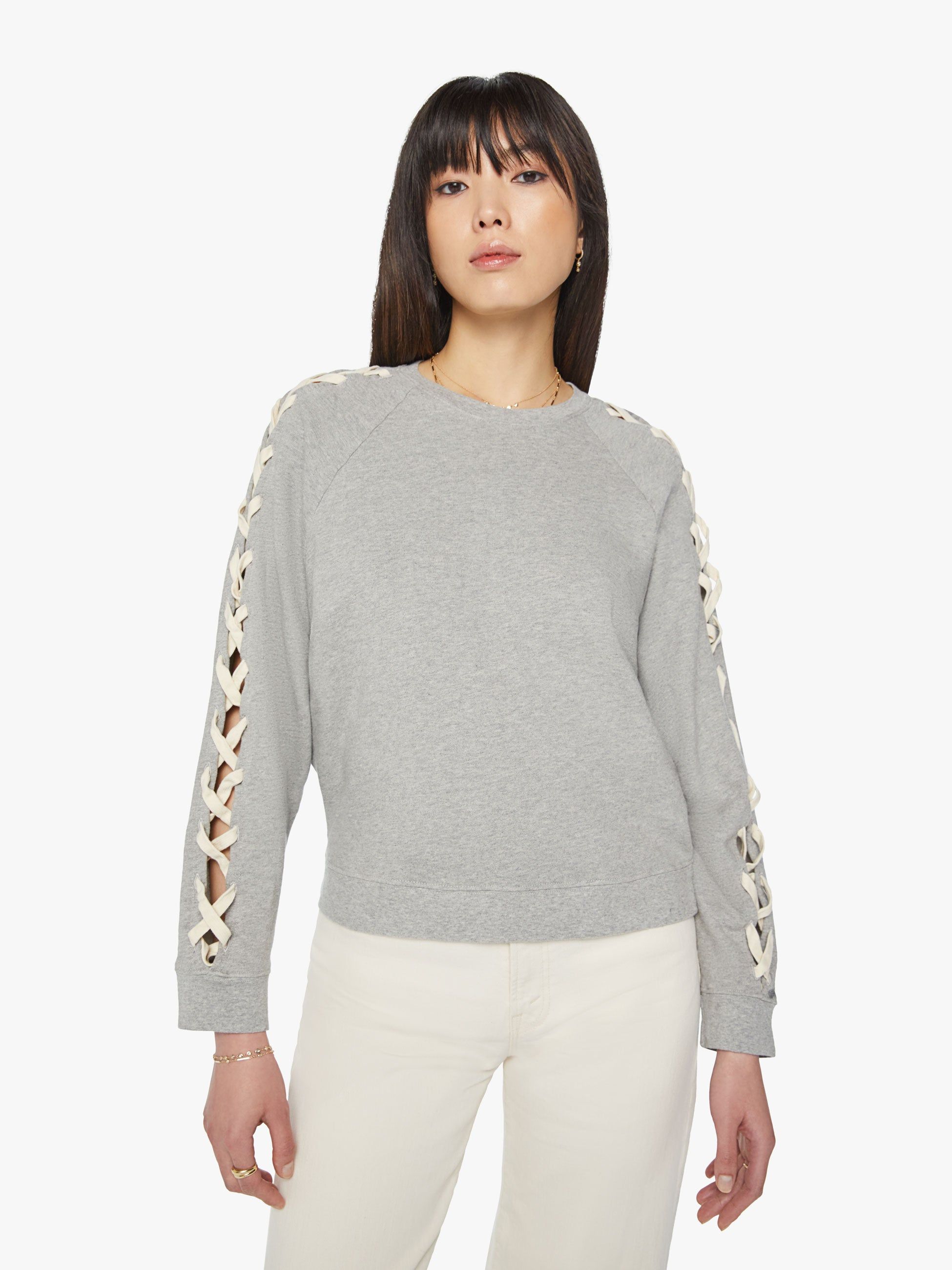 The Lace Up Biggie Concert - Heather Grey sold by MOTHER